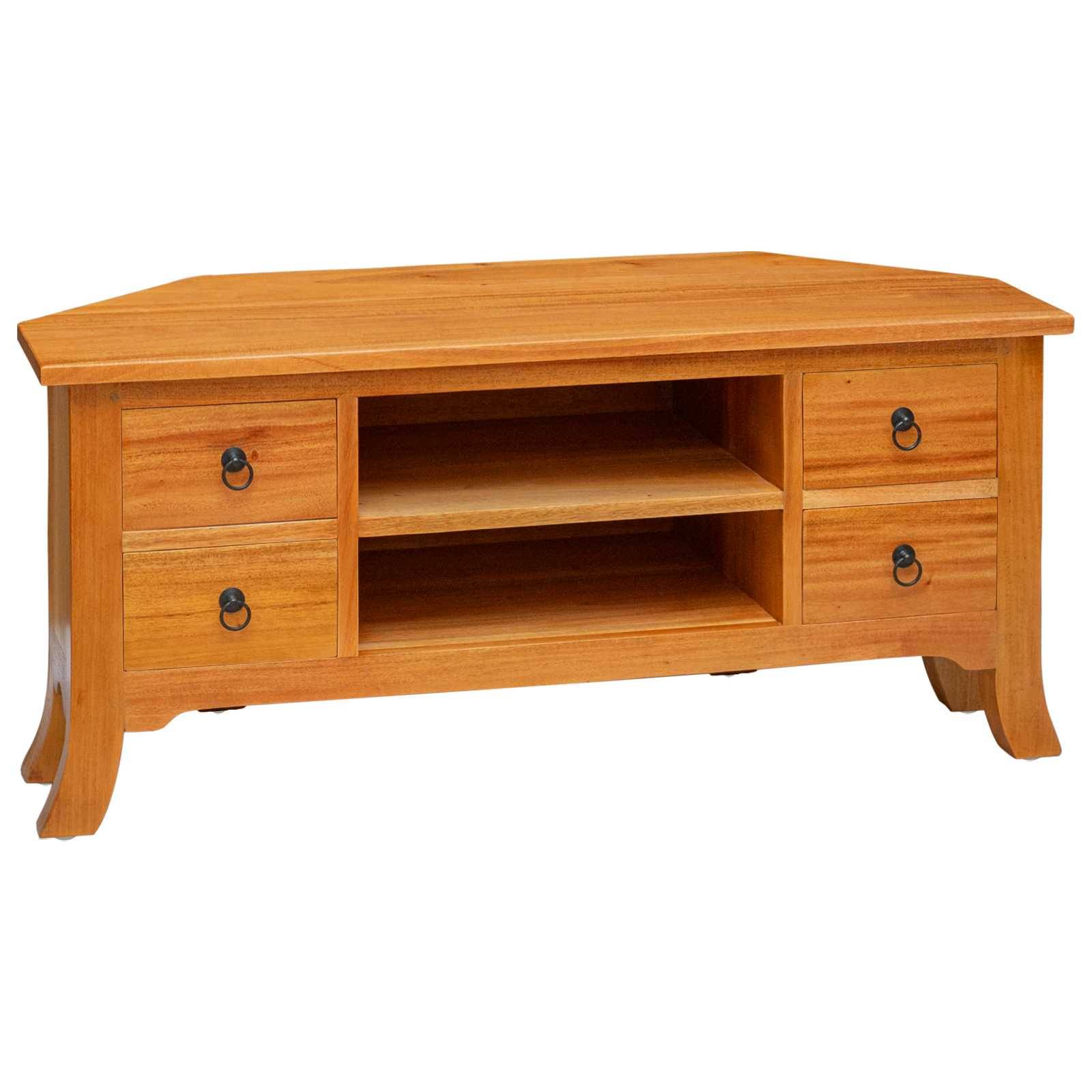 vidaXL TV-Schränk Natur 100 x 40,5 x 46 cm Massives Mahagoni Holz