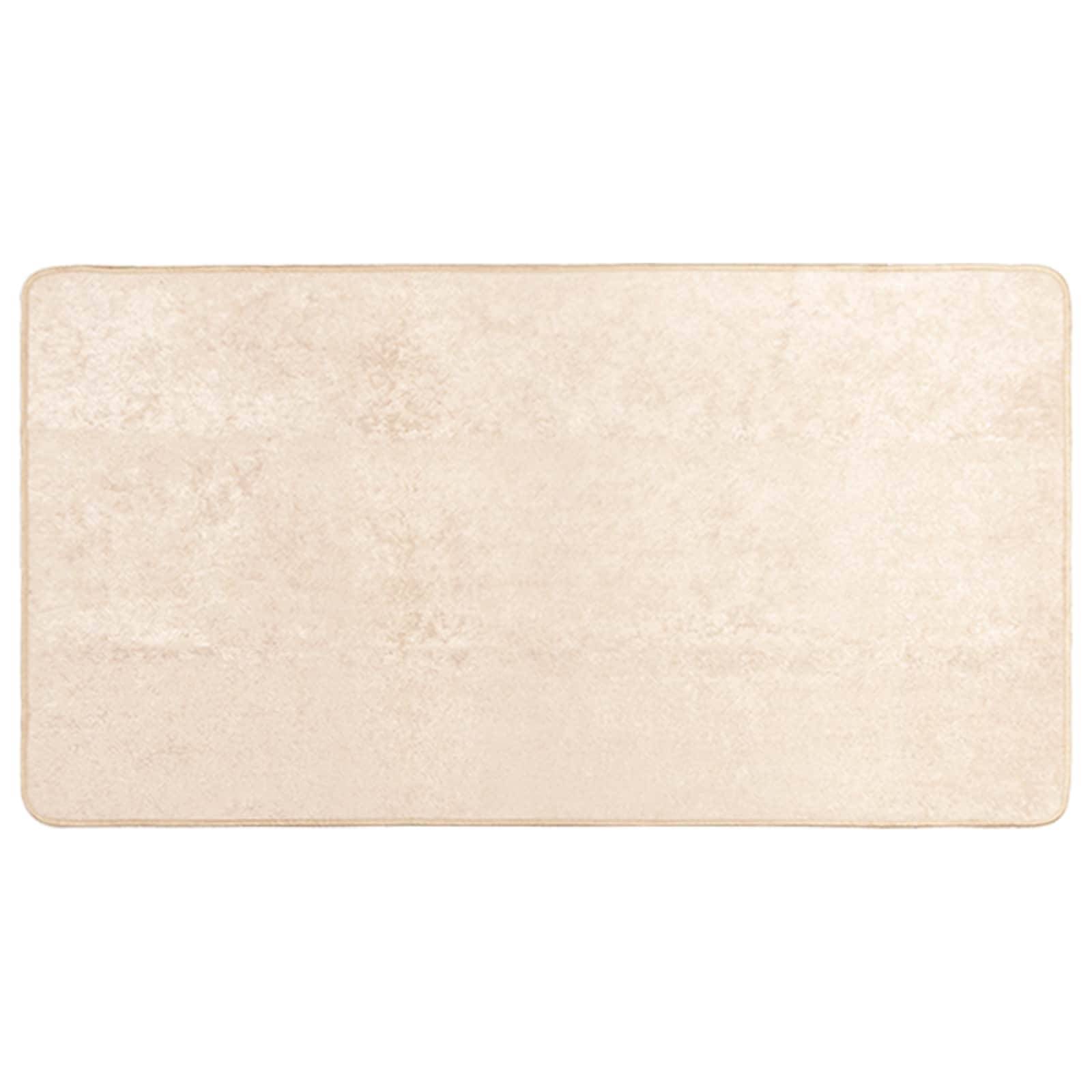 vidaXL Teppichläufer MARSA Creme 100 x 80 cm Polyester und PVC