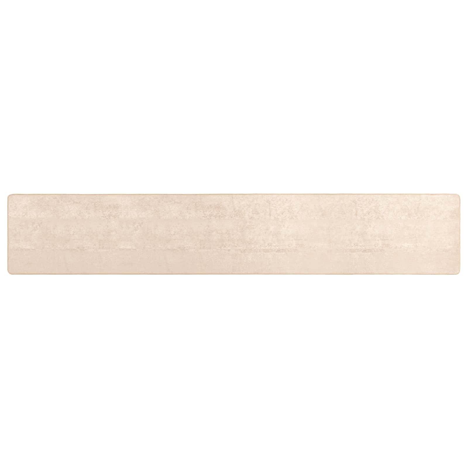 vidaXL Teppichläufer MARSA Creme 100 x 450 cm Polyester und PVC