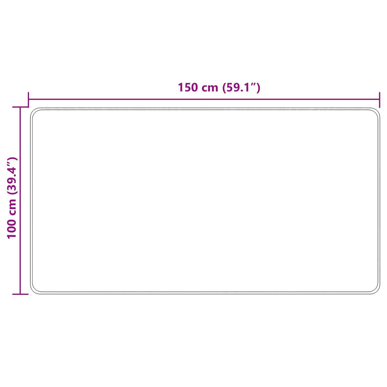 Tischabmessungen: 150 cm breit x 100 cm hoch (59,1