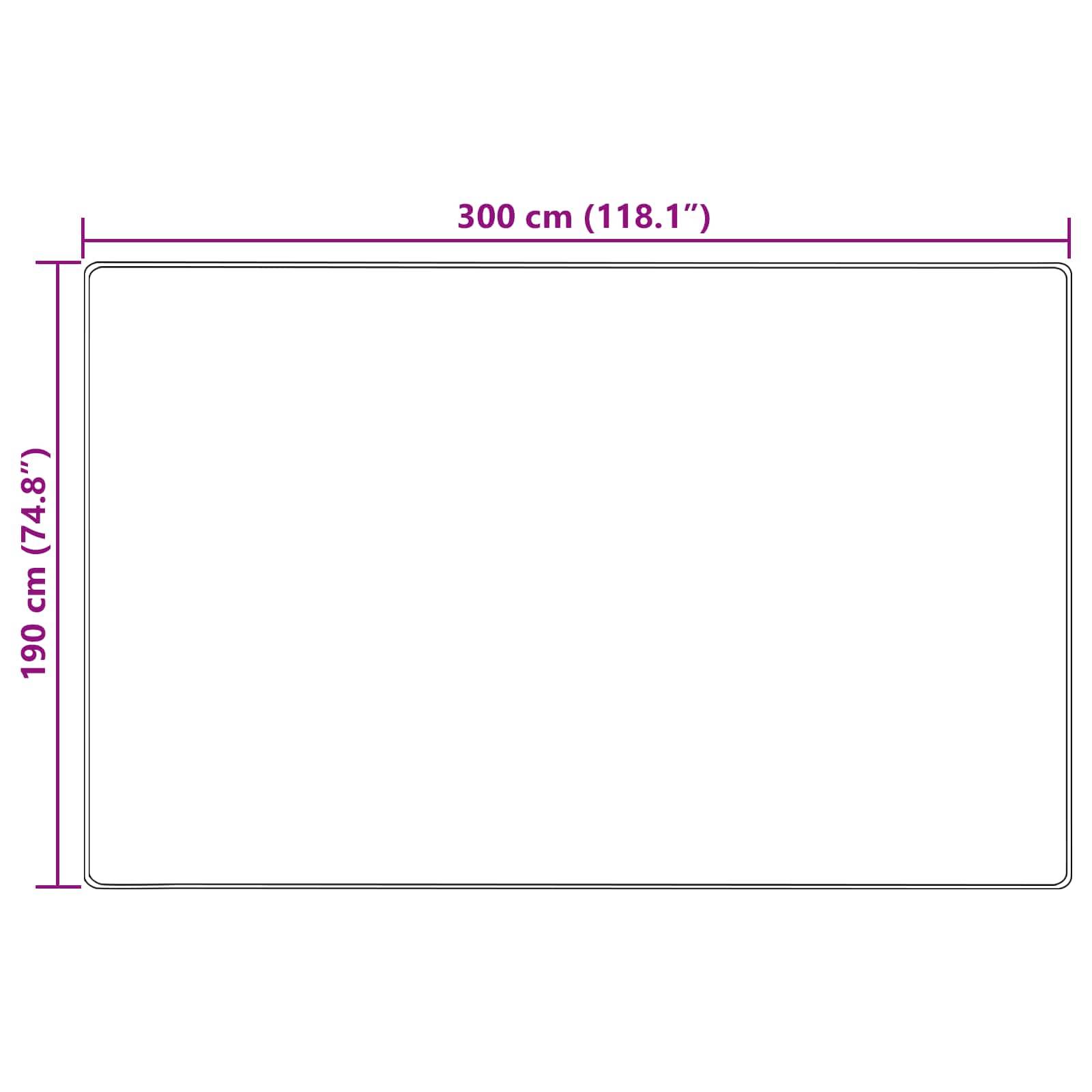 vidaXL Teppichläufer MARSA Beige 190 x 300 cm Polyester und PVC