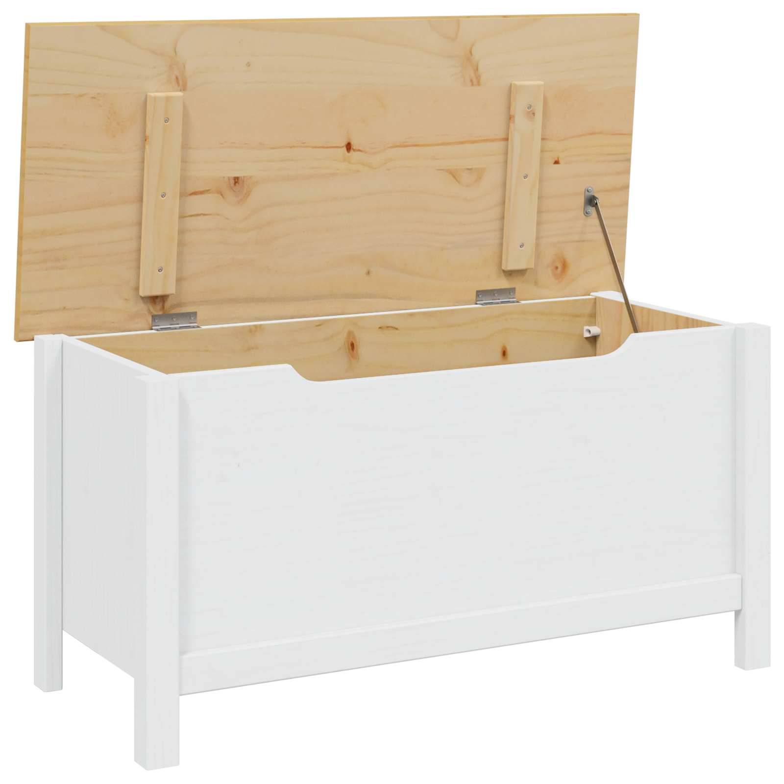 vidaXL Aufbewahrungsbox HILL Weiß und Honigbraun 90 x 40 x 45 cm