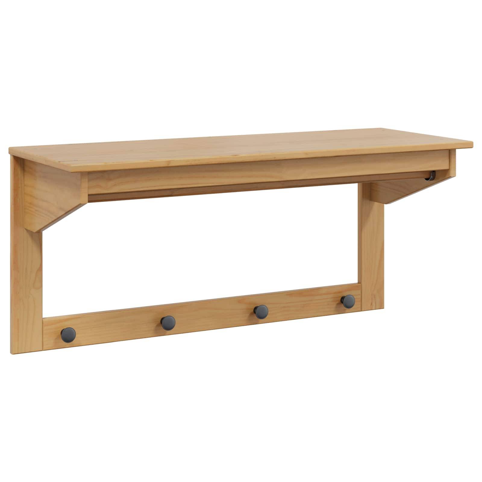 vidaXL Garderobenständer HILL Honigbraun 90 x 35 x 41,5 cm