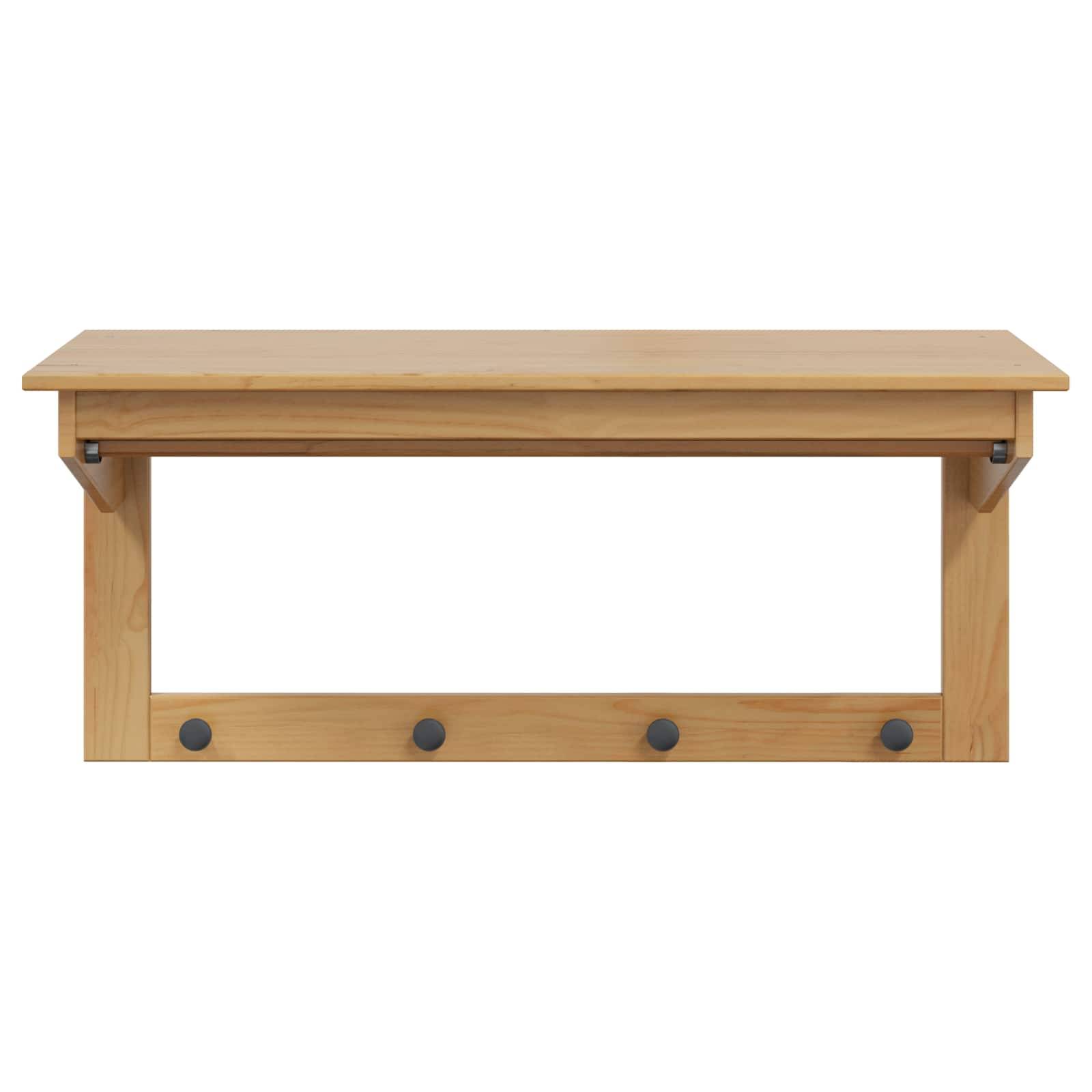 vidaXL Garderobenständer HILL Honigbraun 90 x 35 x 41,5 cm