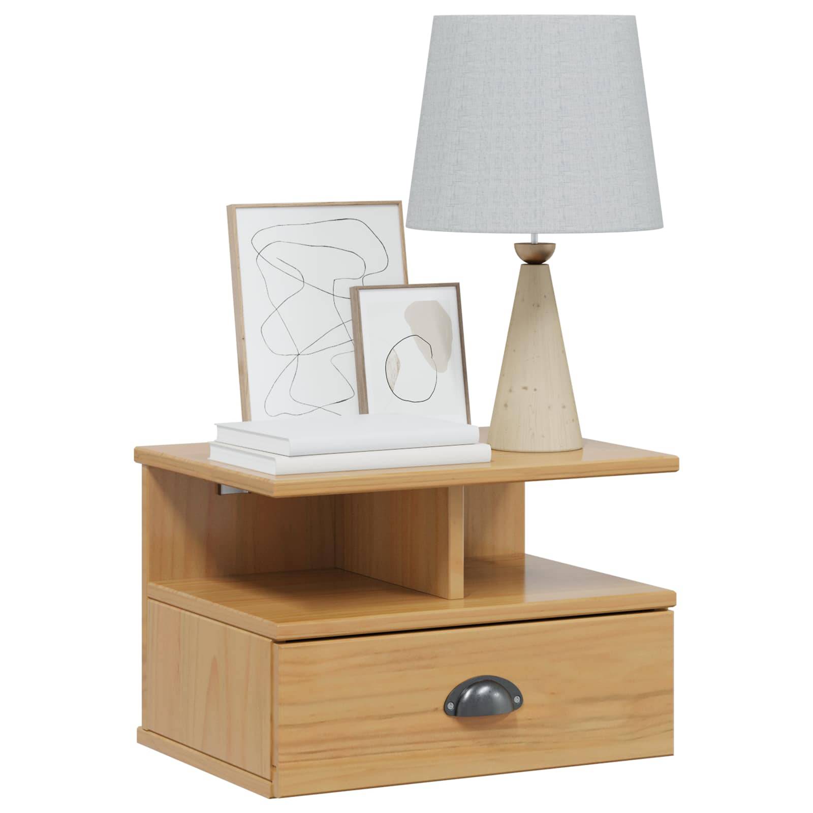 vidaXL Nachttisch HILL Honigbraun 40 x 31 x 27 cm Massives Kiefernholz