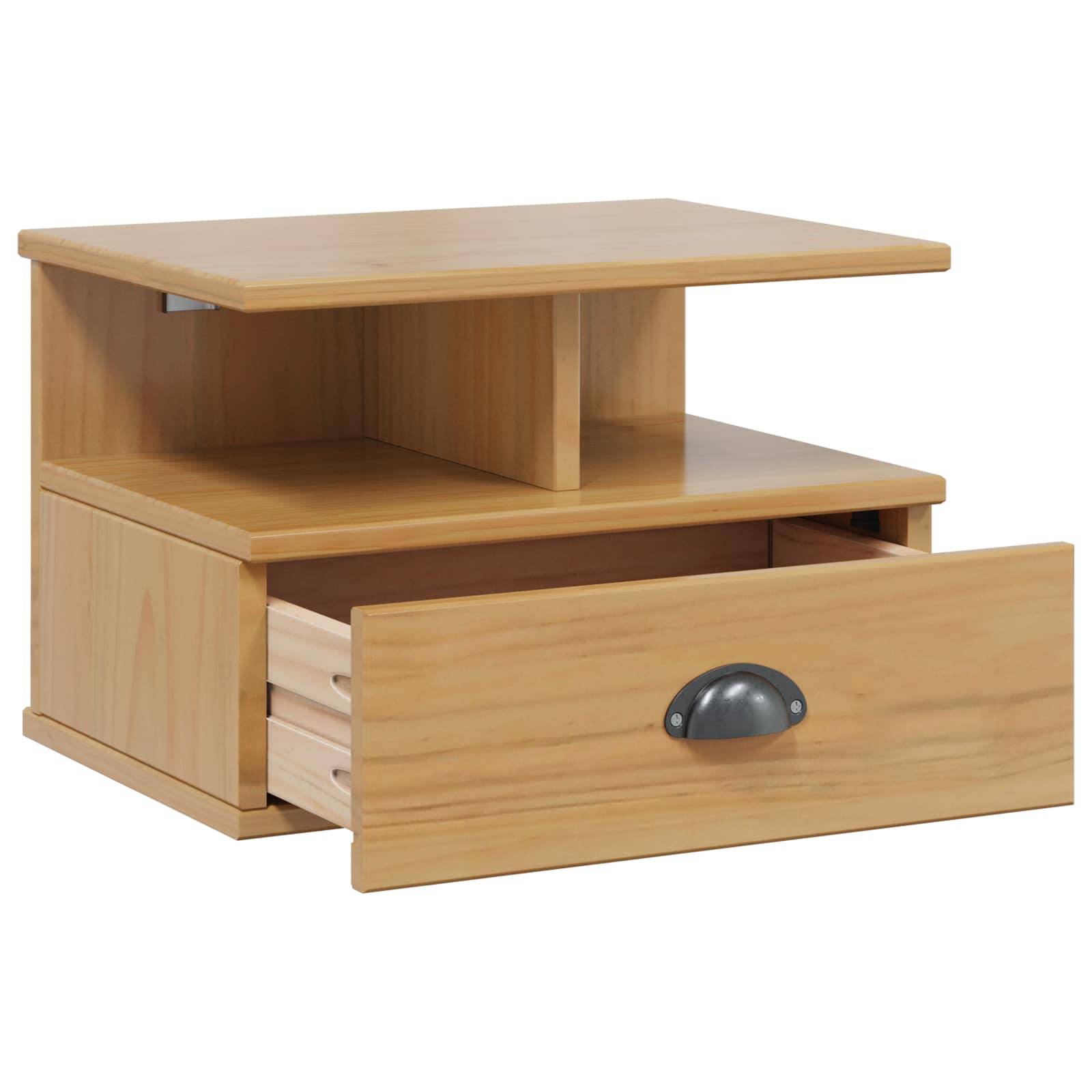 vidaXL Nachttisch HILL Honigbraun 40 x 31 x 27 cm Massives Kiefernholz