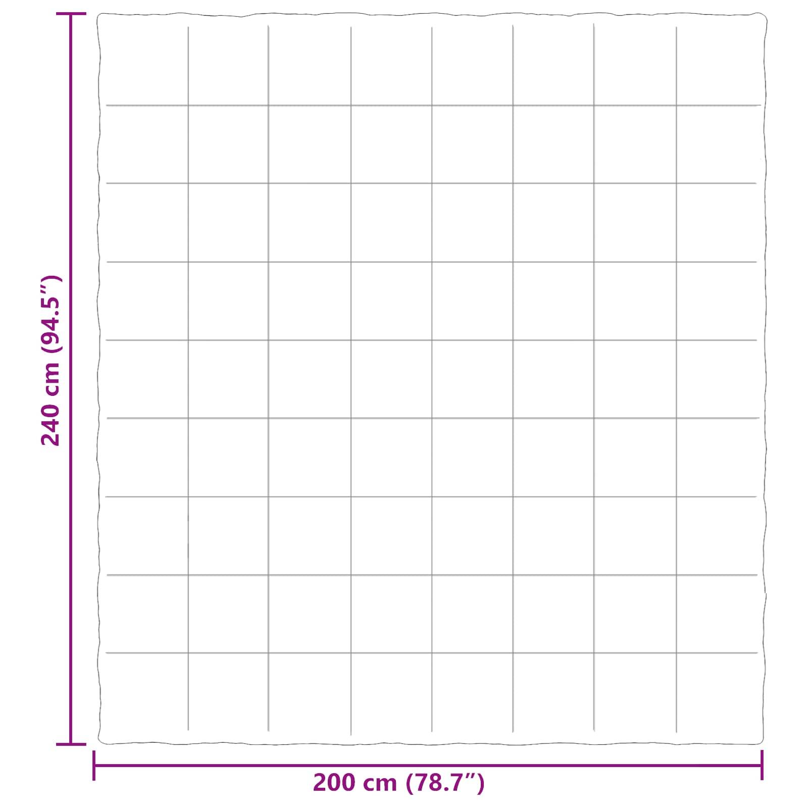 vidaXL Winterbettdecke Gepolstert Schwarz 200 x 240 cm Mikrofaser