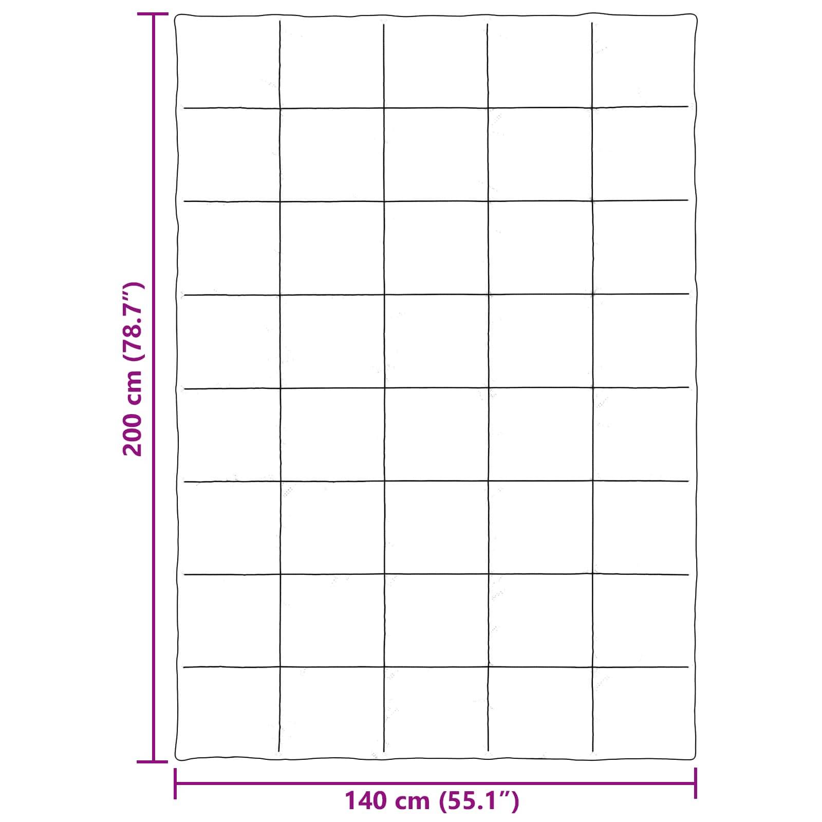 vidaXL Ganzjahresbettdecke Gepolstert Grün 140 x 200 cm Mikrofaser
