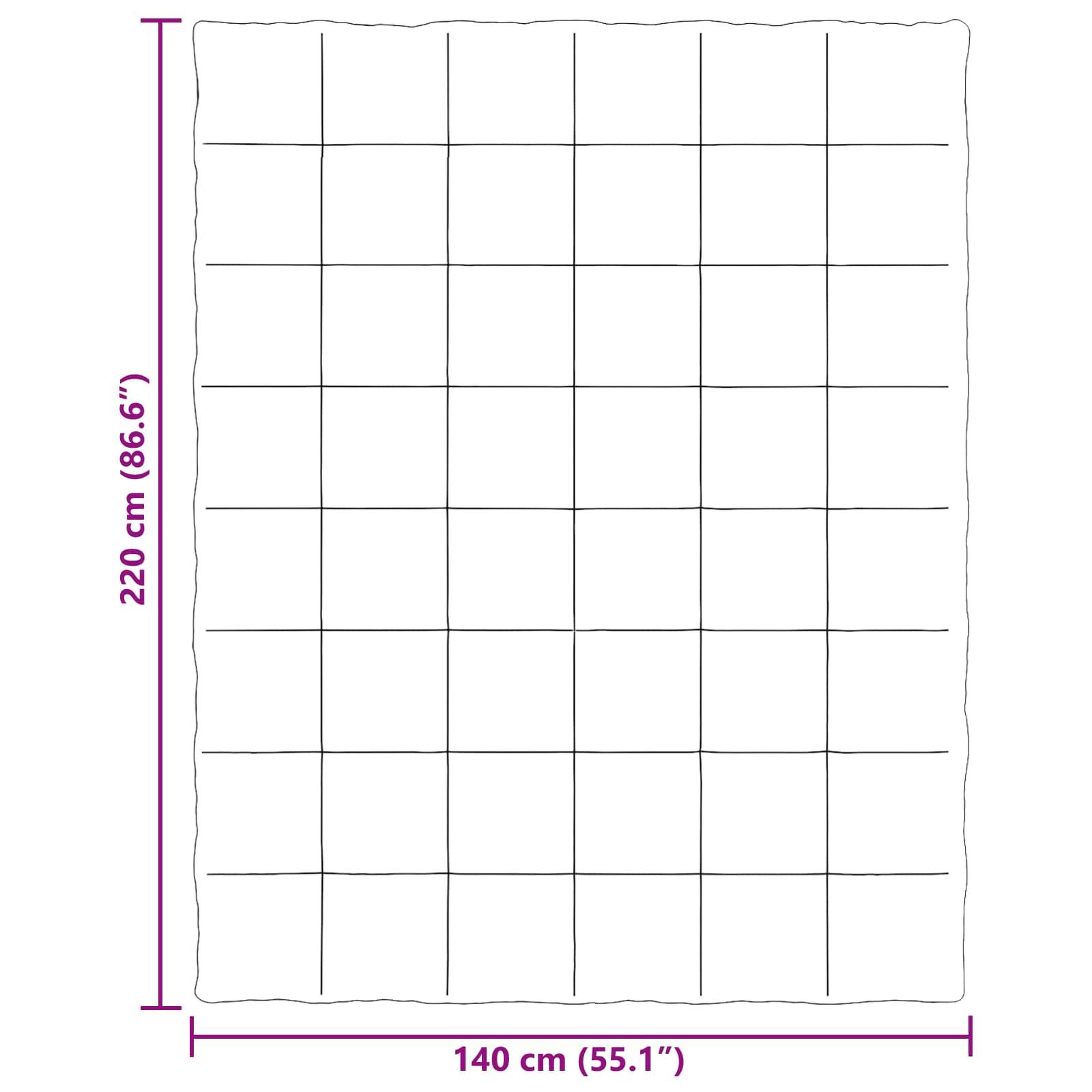 vidaXL Sommerdecke Gepolstert Anthrazit 140 x 220 cm Mikrofaser