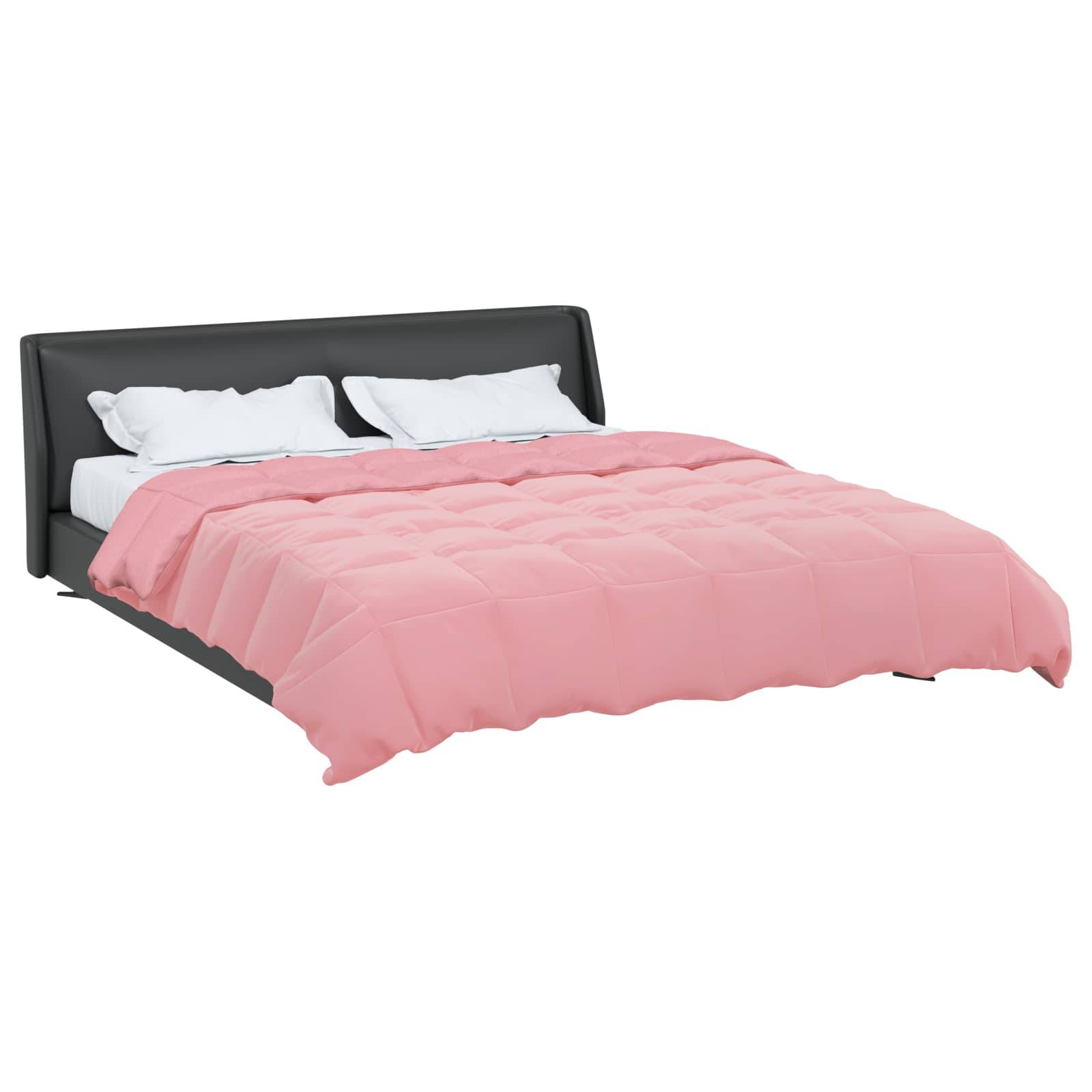 vidaXL Winterbettdecke Gepolstert Rosa 200 x 200 cm Mikrofaser
