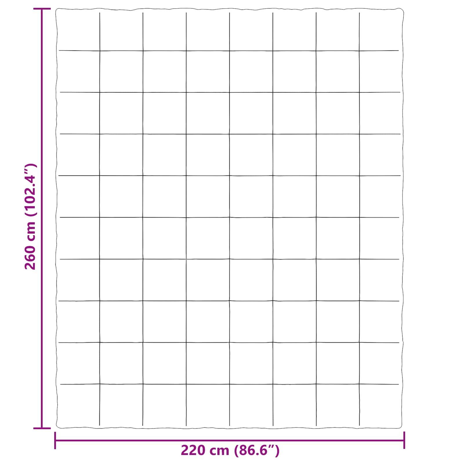 vidaXL Winterbettdecke Gepolstert Schwarz 220 x 260 cm Mikrofaser