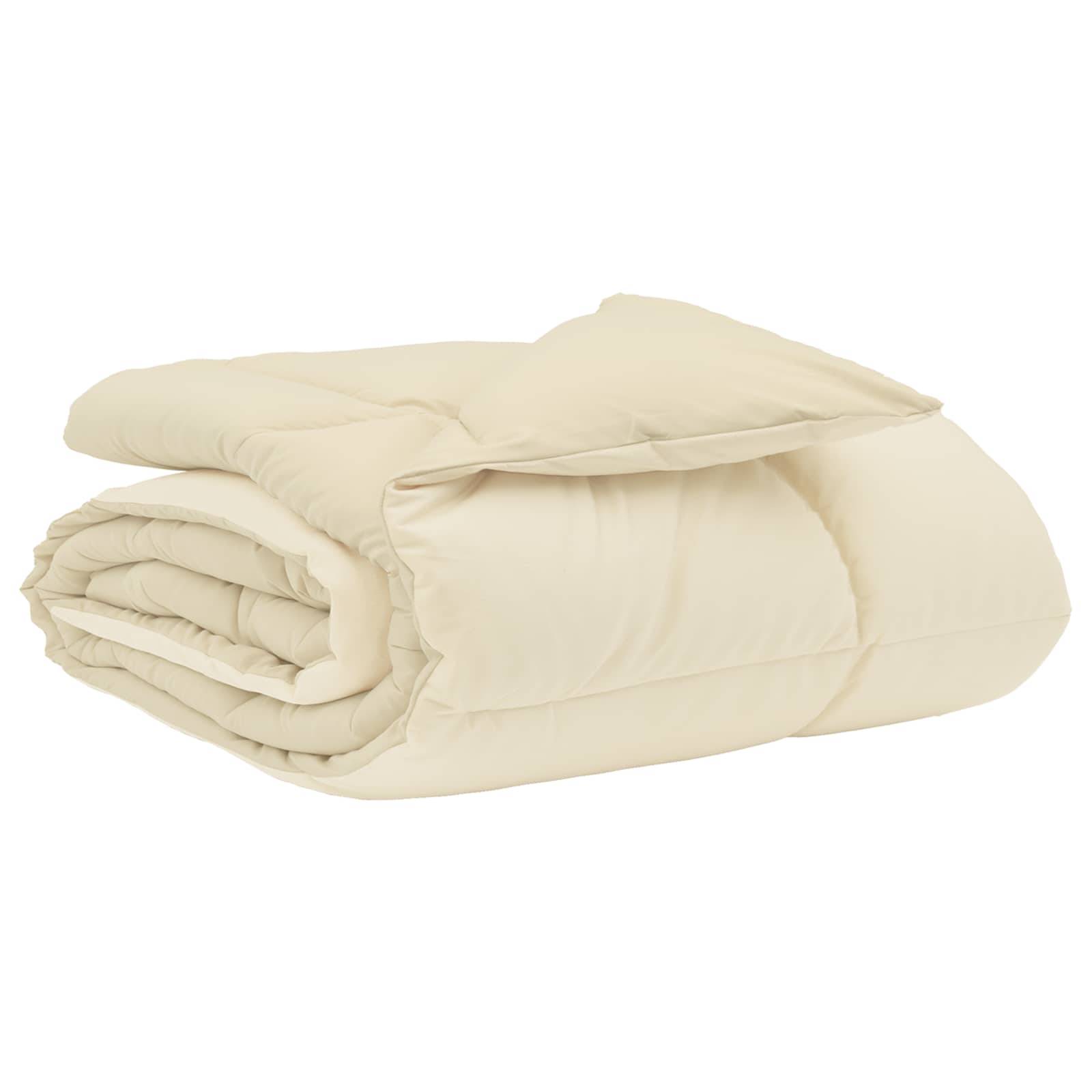 vidaXL Ganzjahresbettdecke Gepolstert Creme 200 x 220 cm Mikrofaser