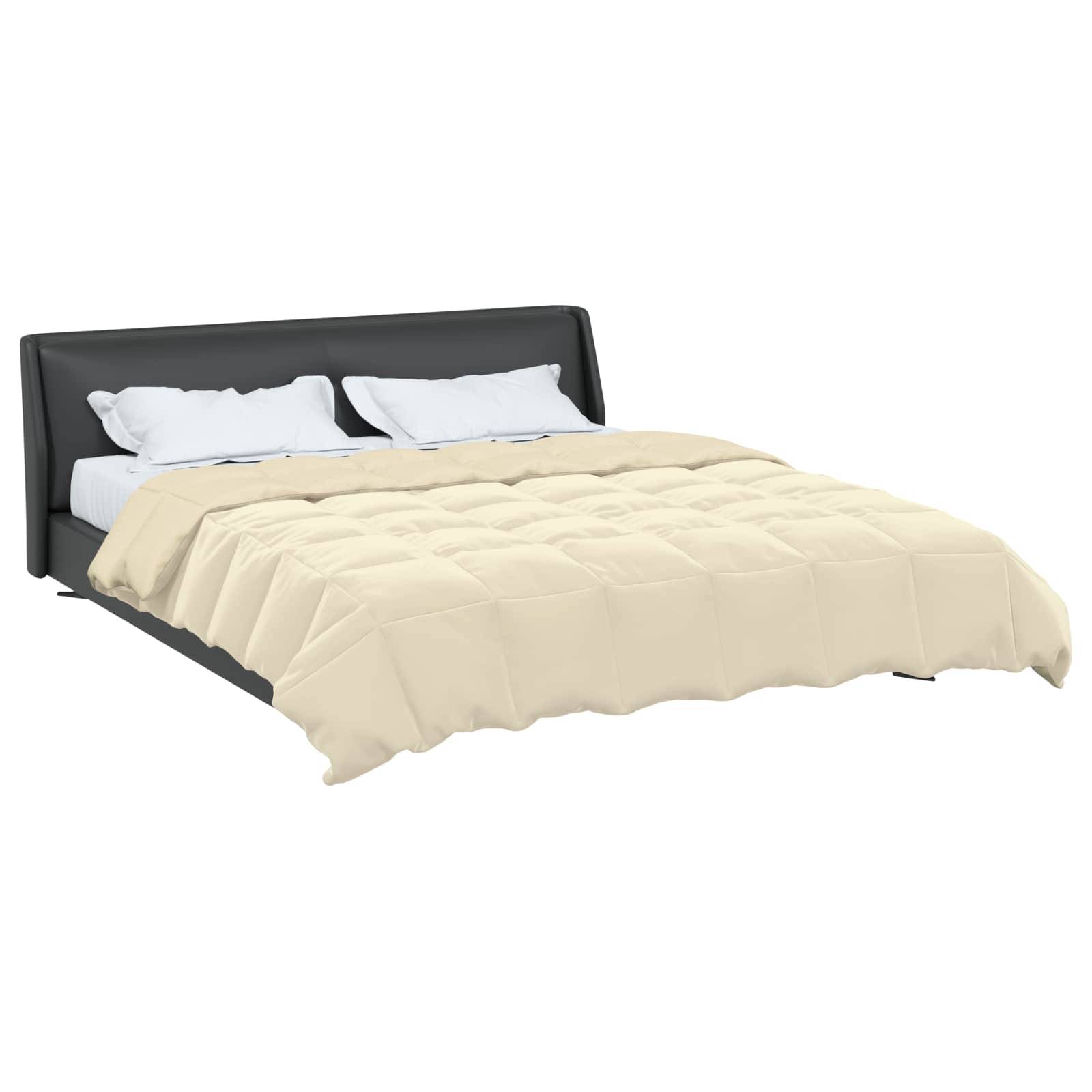 vidaXL Ganzjahresbettdecke Gepolstert Creme 200 x 220 cm Mikrofaser
