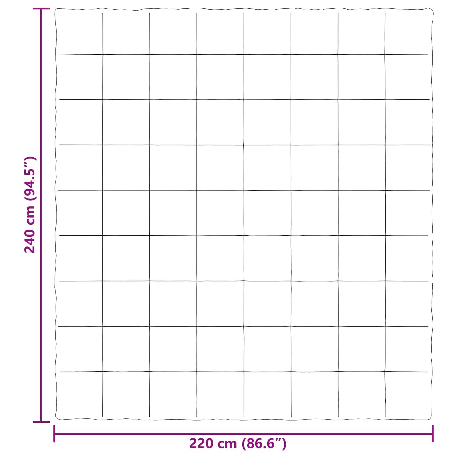 vidaXL Sommerdecke Gepolstert Dunkelblau 220 x 240 cm Mikrofaser