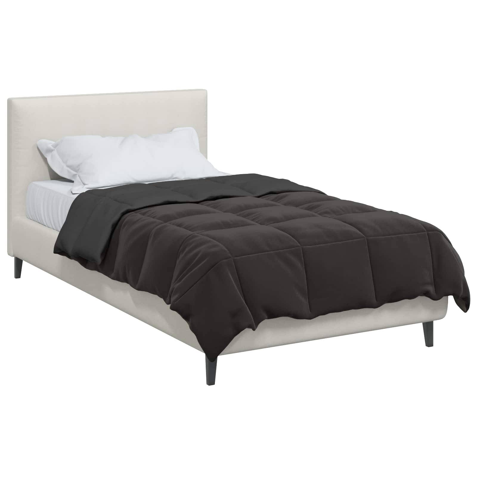 vidaXL Sommerdecke Gepolstert Anthrazit 140 x 220 cm Mikrofaser