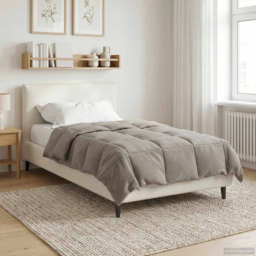 vidaXL Ganzjahresbettdecke Gepolstert Grün 135 x 200 cm Mikrofaser