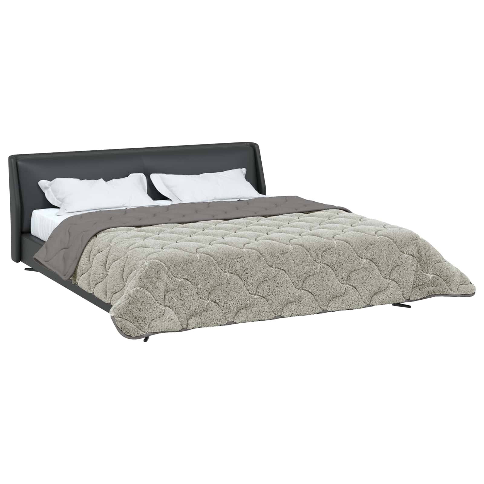 vidaXL Winterbettdecke Gepolstert Hellgrau 200 x 200 cm