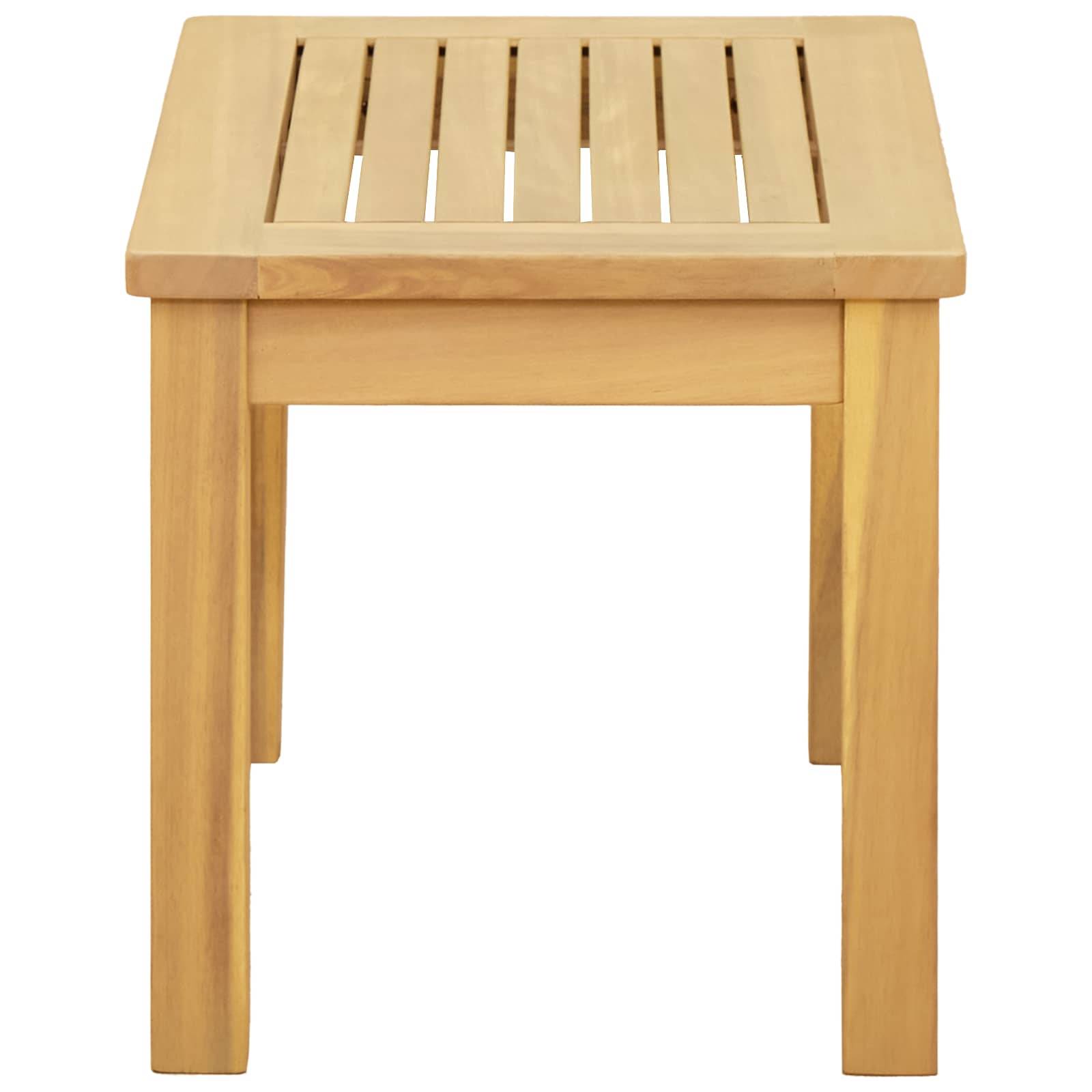 vidaXL Couchtisch Helles Akazienholz 50 x 35 x 36 cm Massivholz Akazie