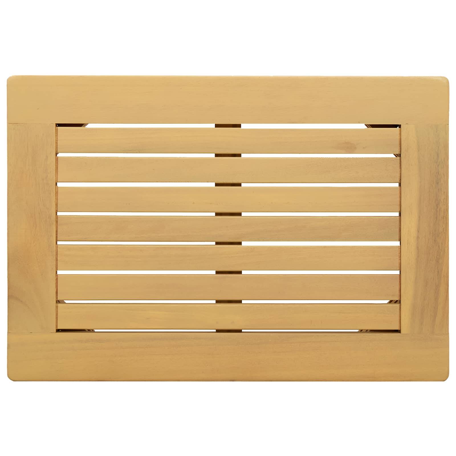 vidaXL Couchtisch Helles Akazienholz 50 x 35 x 36 cm Massivholz Akazie