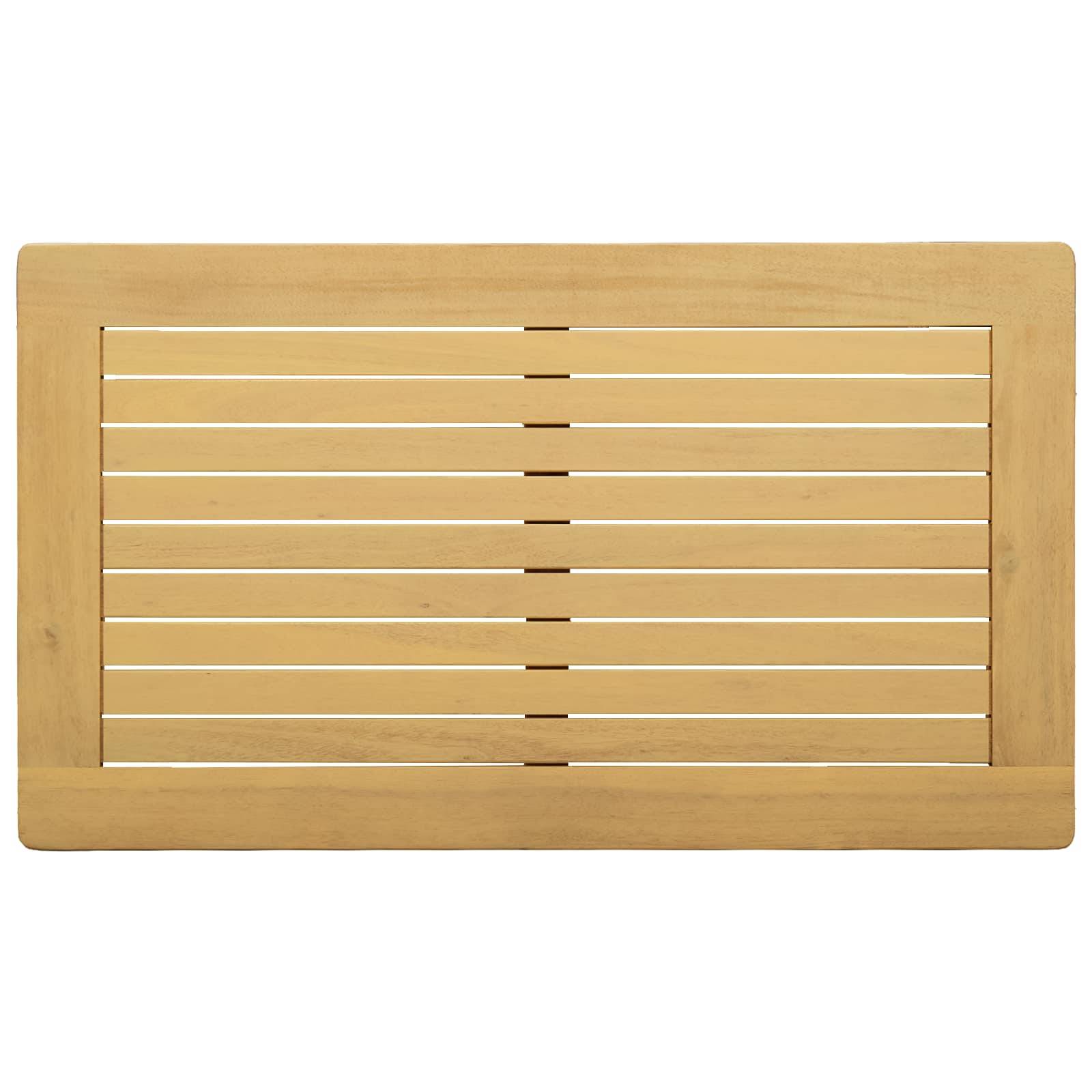 vidaXL Couchtisch Helles Akazienholz 70 x 40 x 36 cm Massivholz Akazie