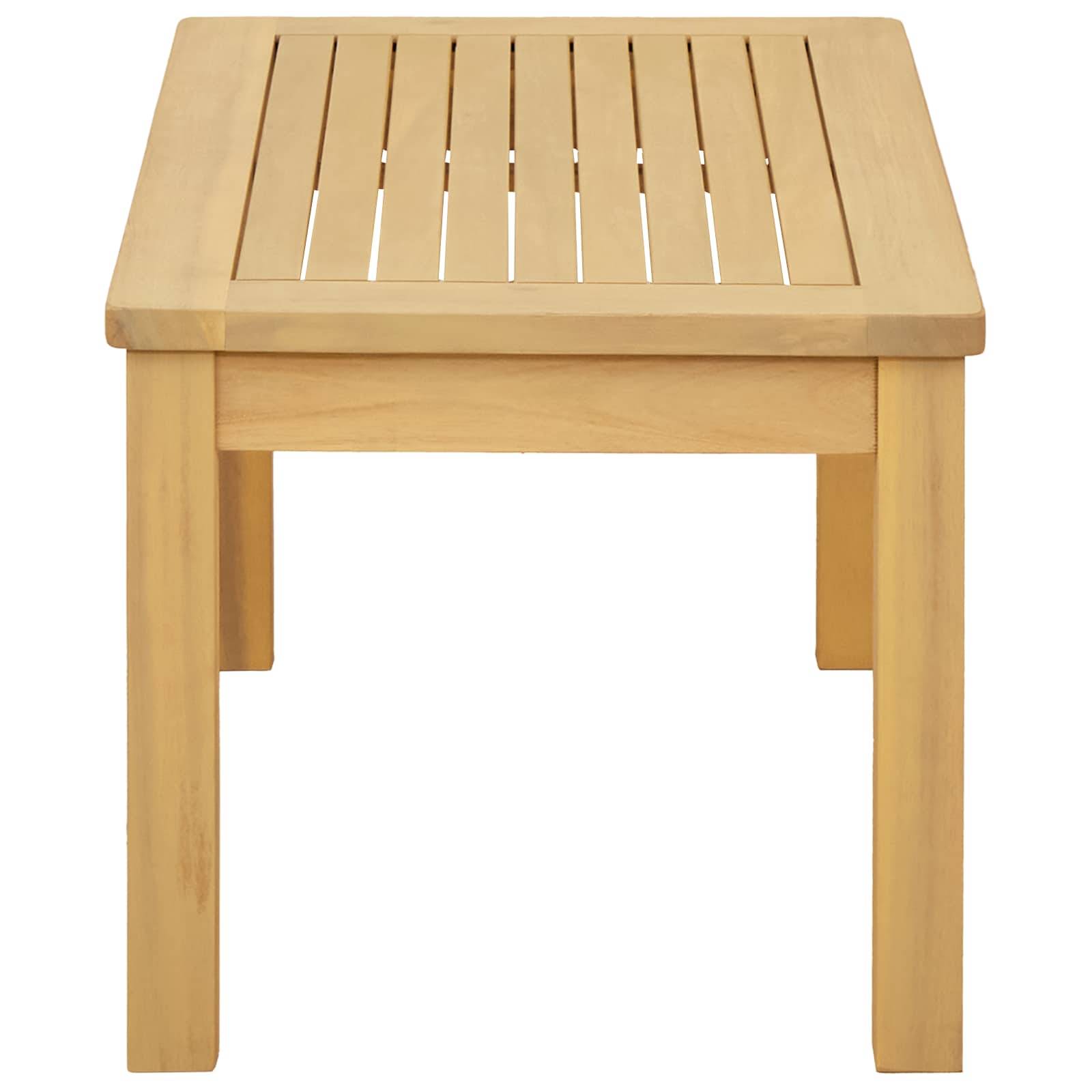 vidaXL Couchtisch Helles Akazienholz 70 x 40 x 36 cm Massivholz Akazie