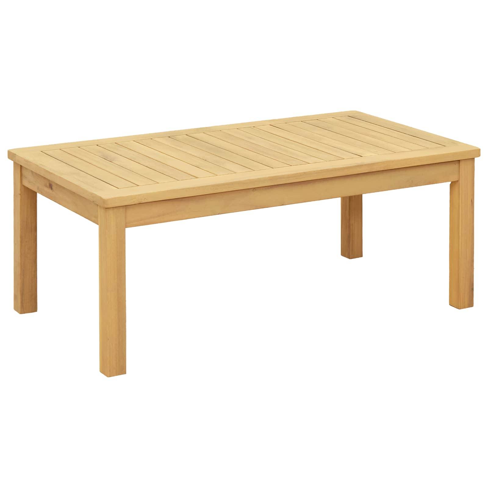 vidaXL Couchtisch Helles Akazienholz 90 x 50 x 36 cm Massivholz Akazie