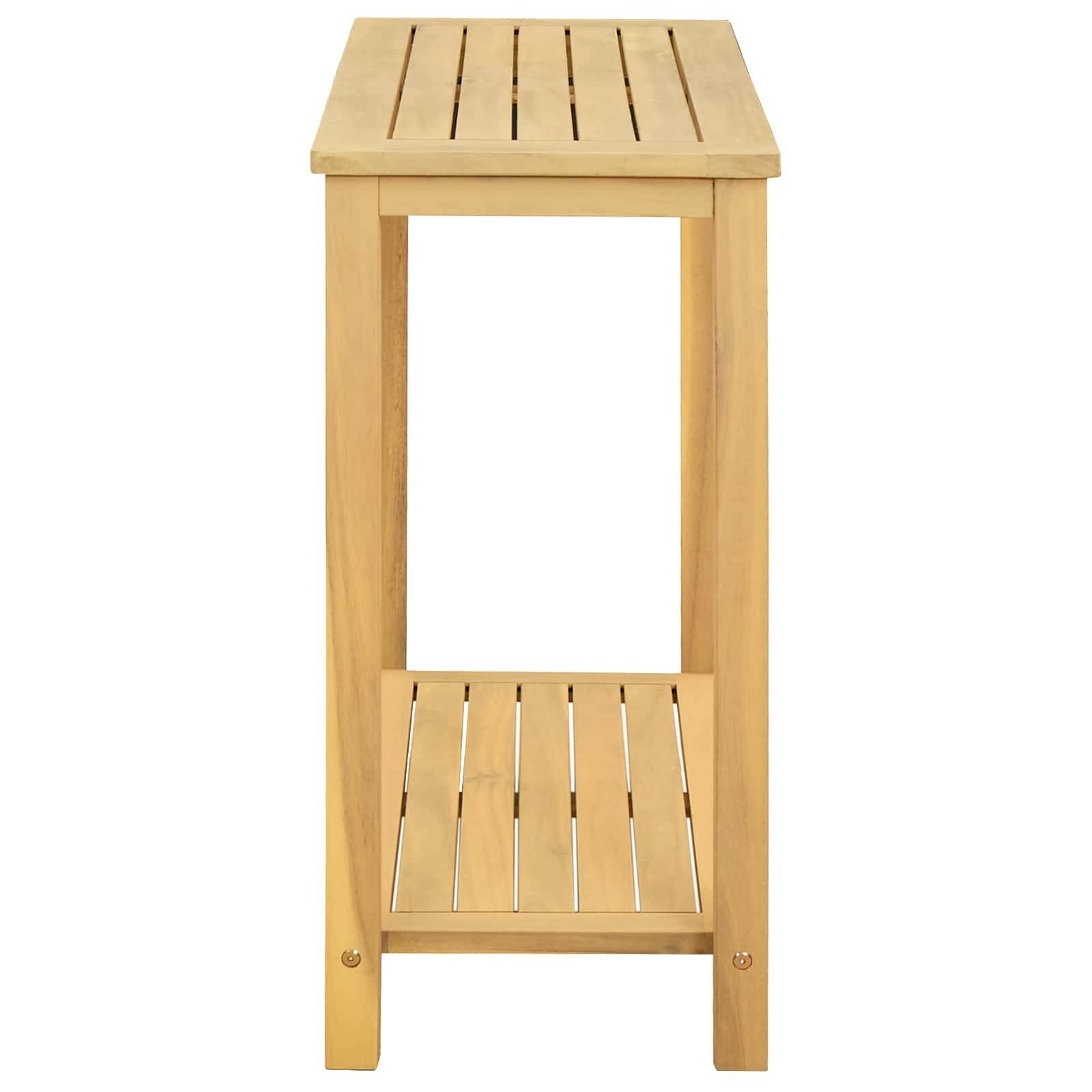 vidaXL Gartenkonsole Tisch Helles Akazienholz 80 x 35 x 75 cm