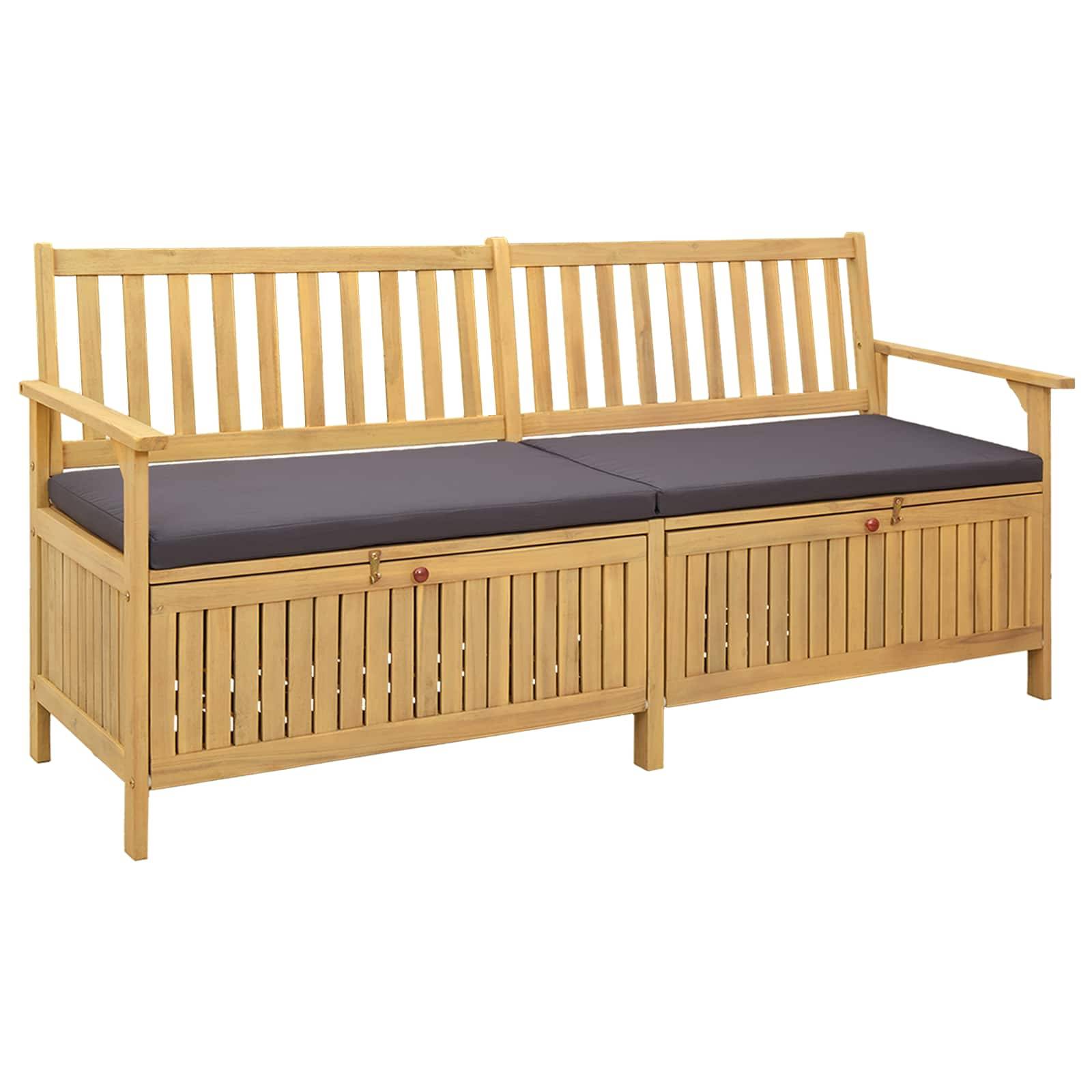 vidaXL Sitzbank mit Stauraum mit Kissen mit Speicher 170 x 63 x 84 cm