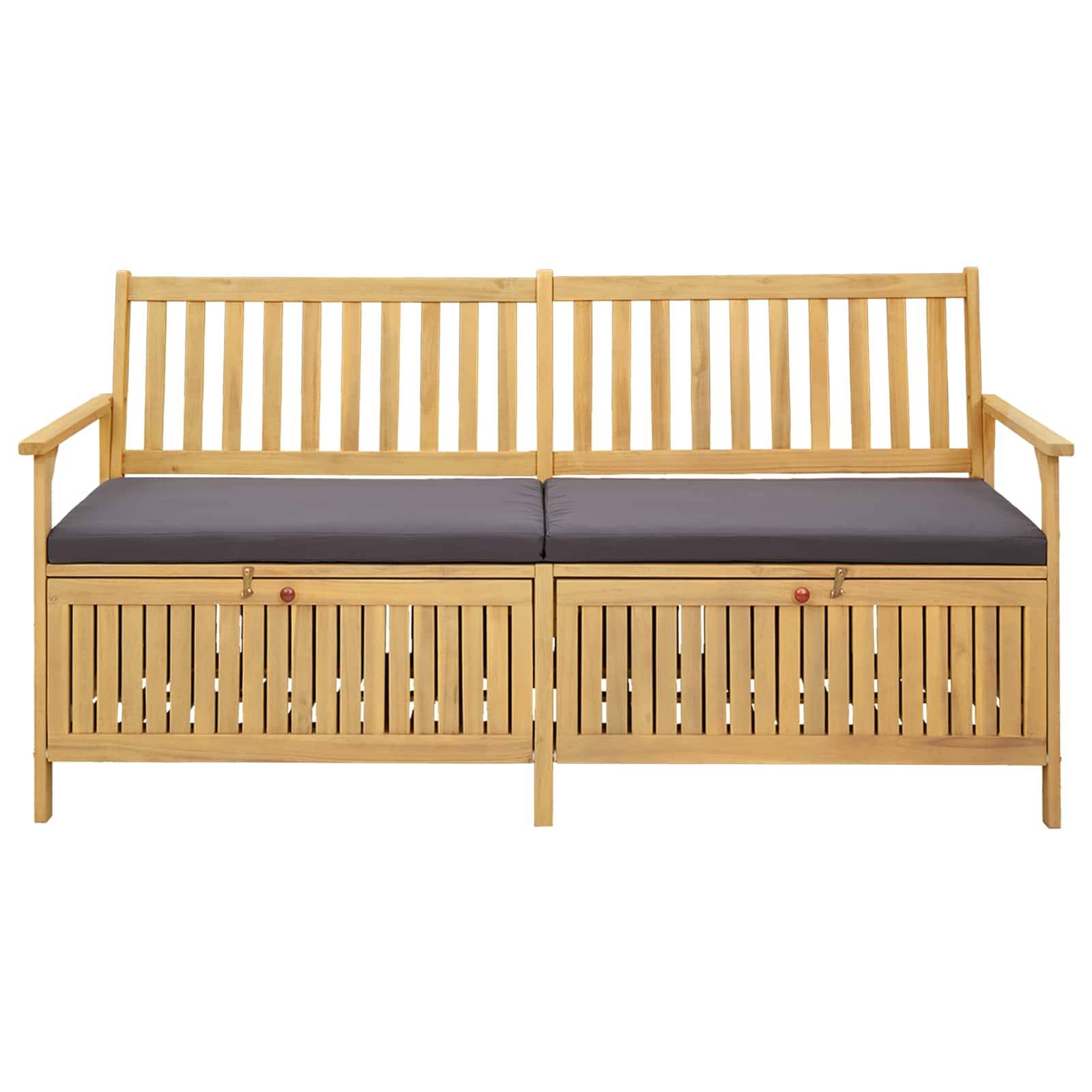 vidaXL Sitzbank mit Stauraum mit Kissen mit Speicher 170 x 63 x 84 cm