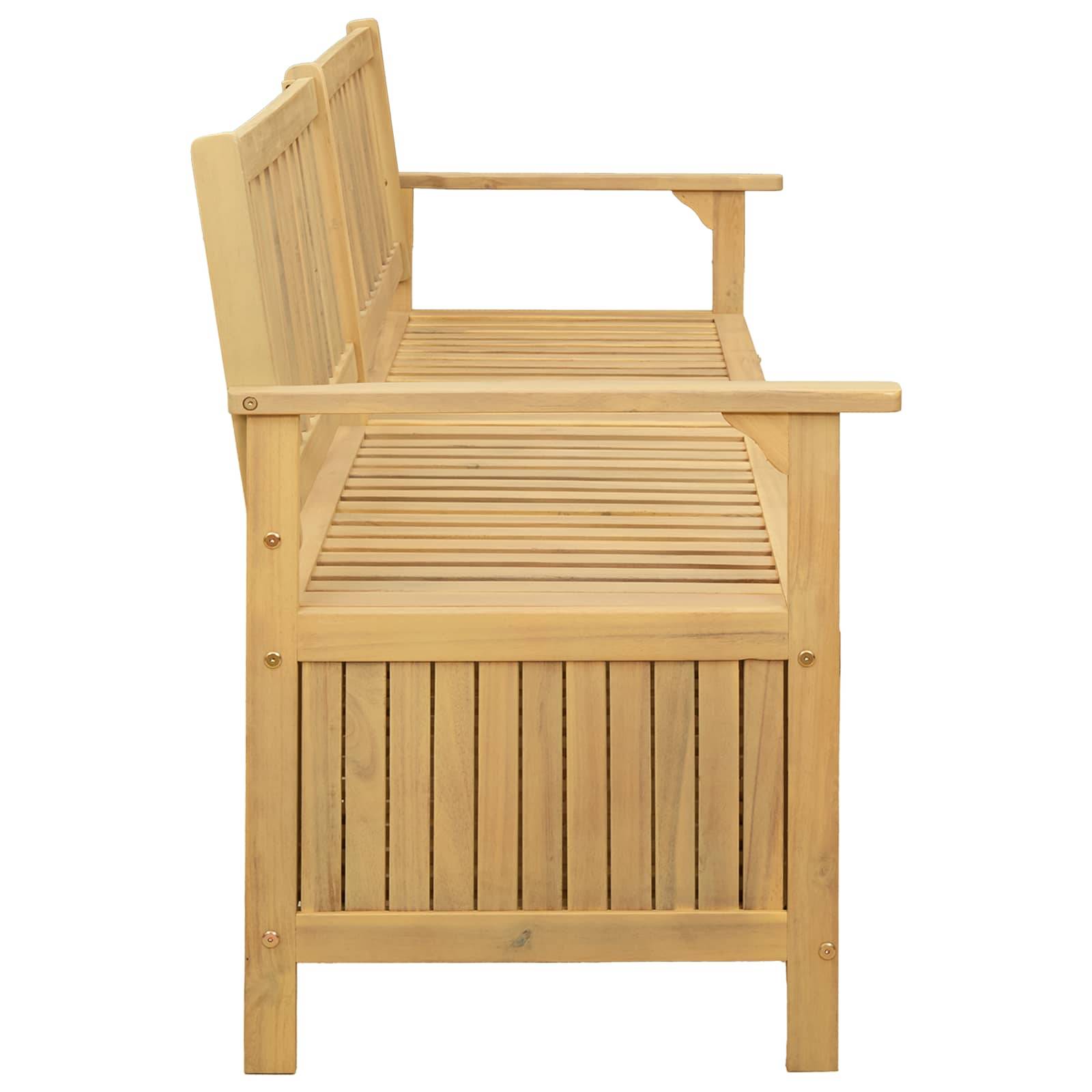 vidaXL Sitzbank mit Stauraum mit Tür 170 x 63 x 84 cm Massiv-Akazie