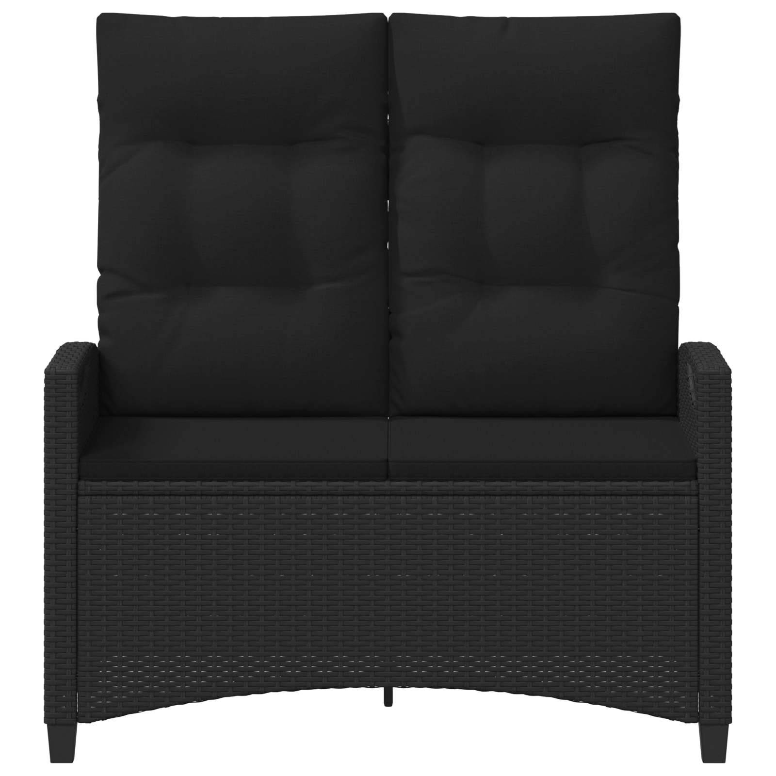 vidaXL Gartenbank Schwarz 105 x 60 x 112 cm Stahl und Polyester