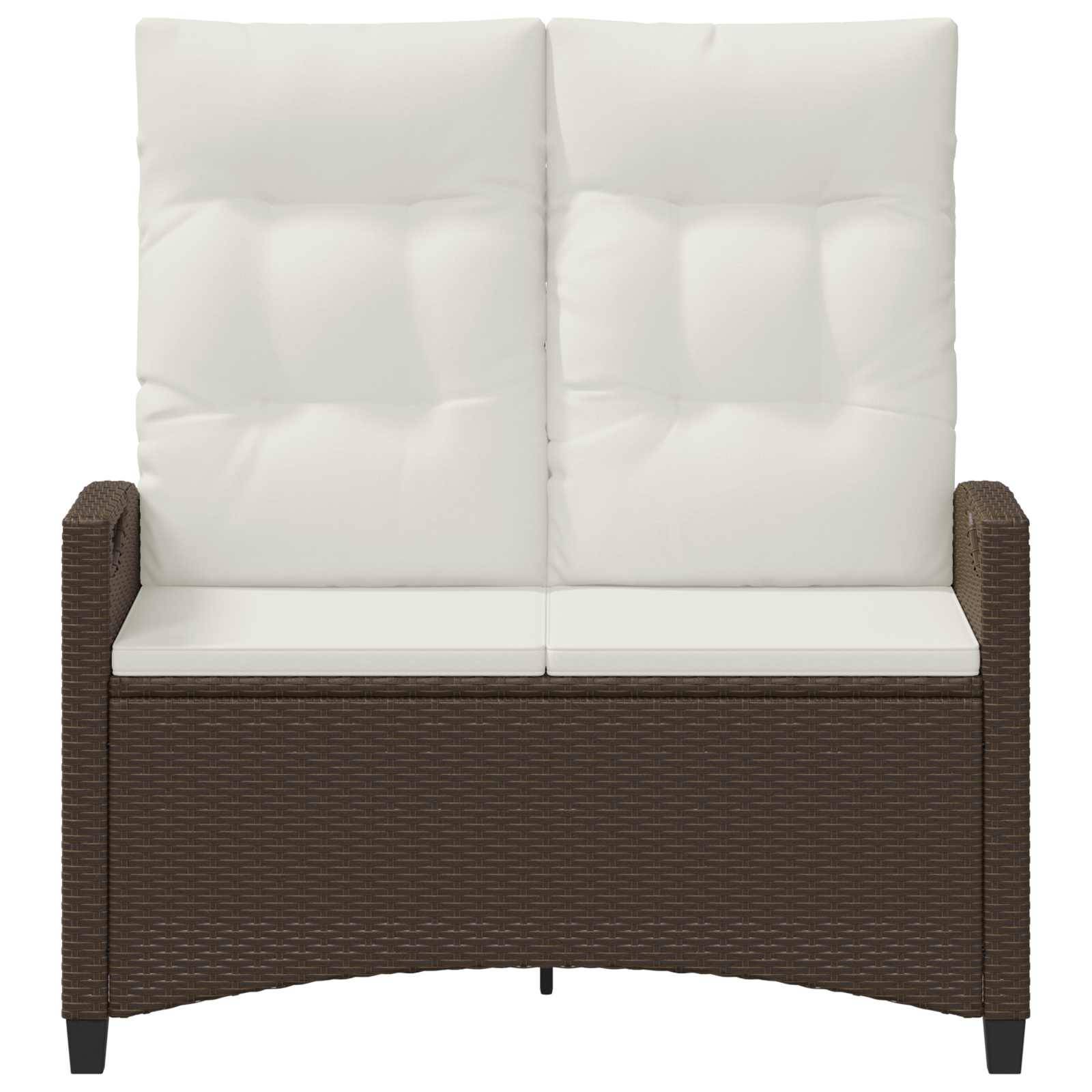 vidaXL Gartenbank mit Kissen Braun und Creme 105 x 60 x 112 cm