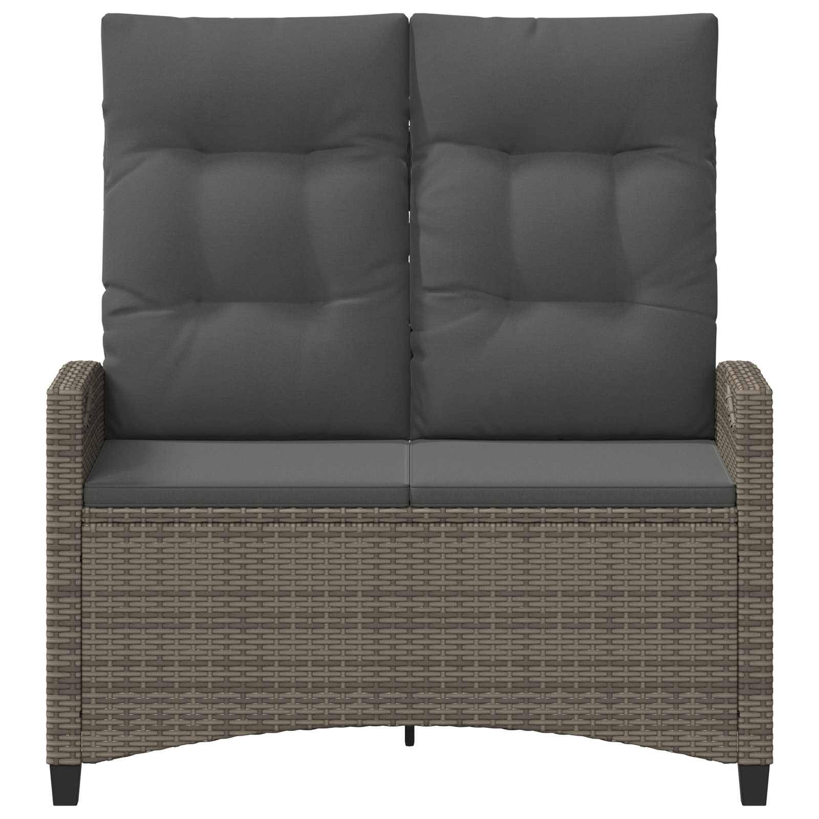 vidaXL Gartenbank mit Kissen Grau und Dunkelgrau 105 x 60 x 112 cm