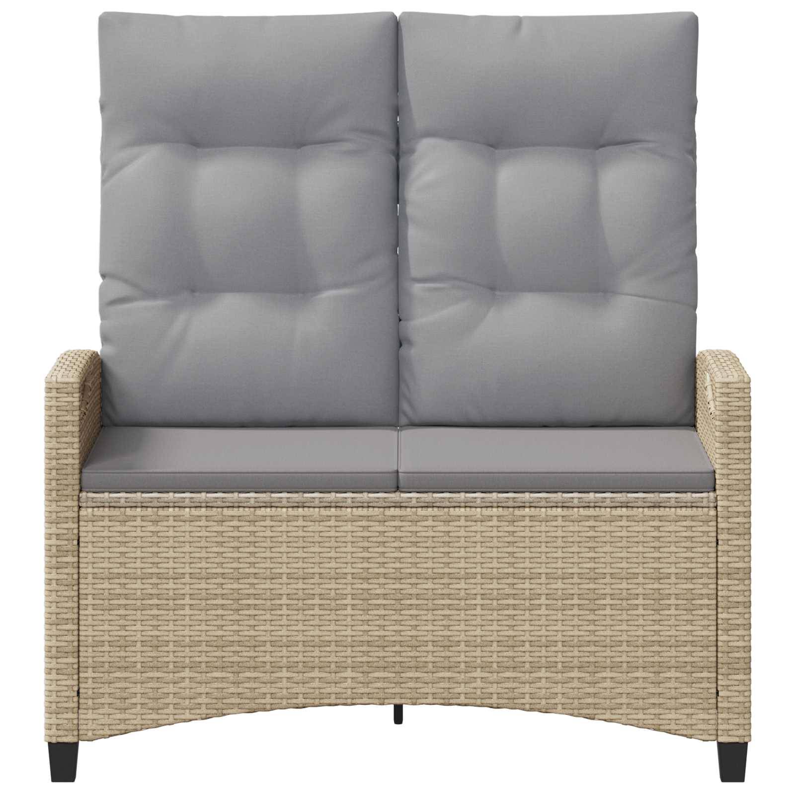 vidaXL Gartenbank mit Kissen Beige und Hellgrau 105 x 60 x 112 cm