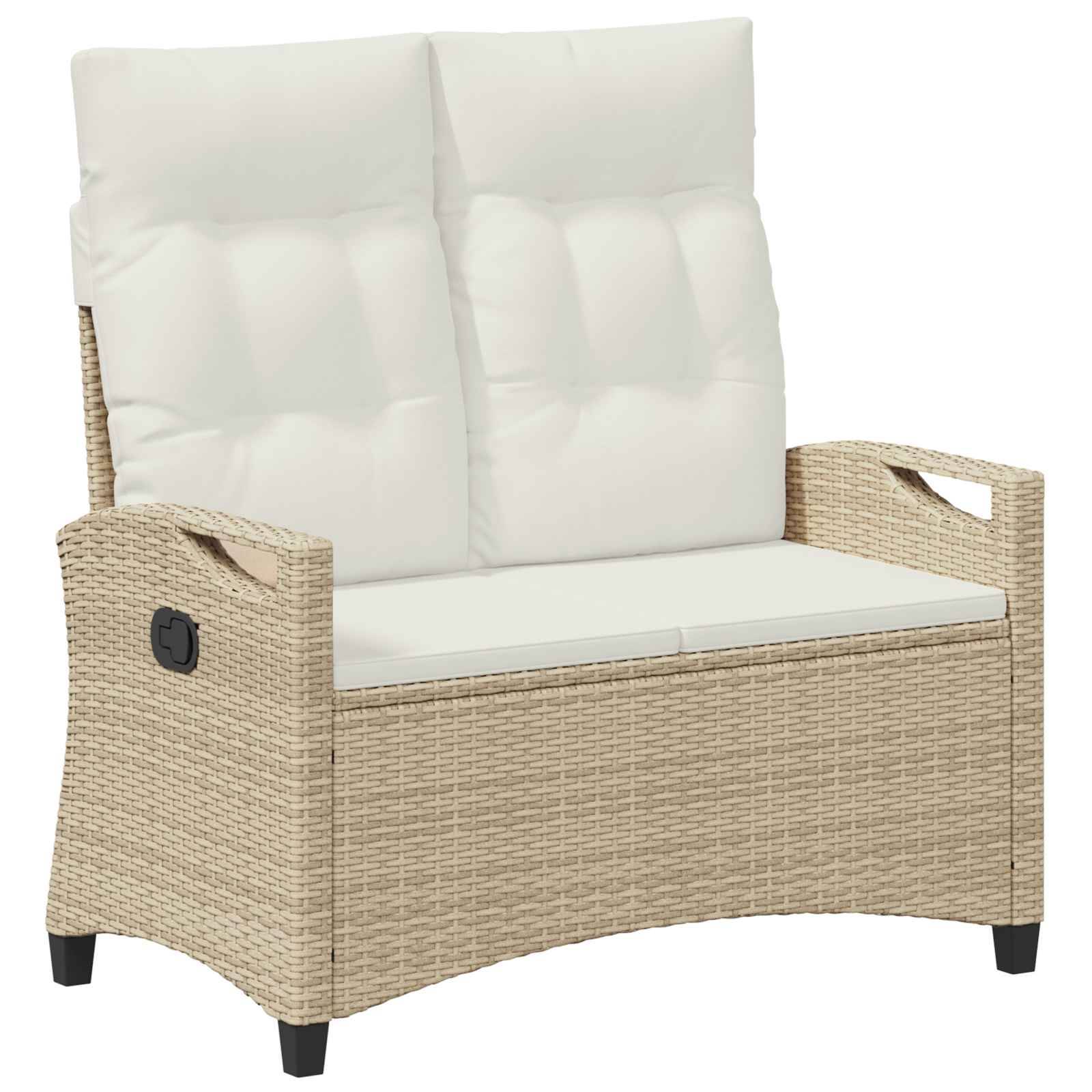 vidaXL Gartenbank mit Kissen Beige und Creme 105 x 60 x 112 cm