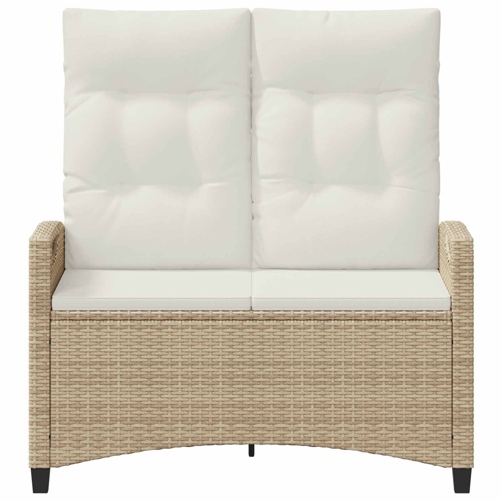 vidaXL Gartenbank mit Kissen Beige und Creme 105 x 60 x 112 cm