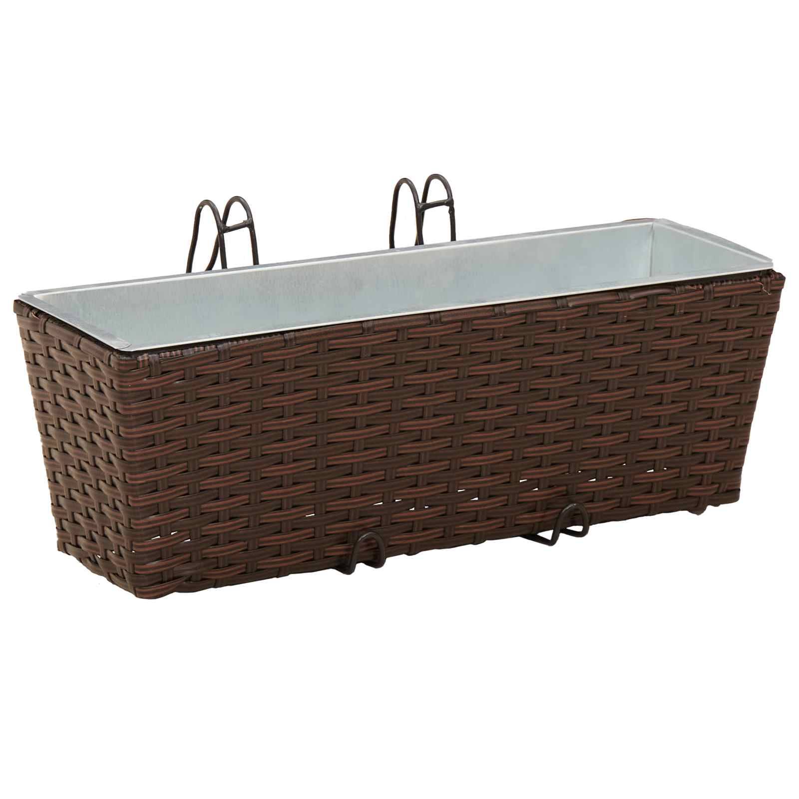 vidaXL Balkon 2 pcs 50 x 17 x 17 cm Metall
