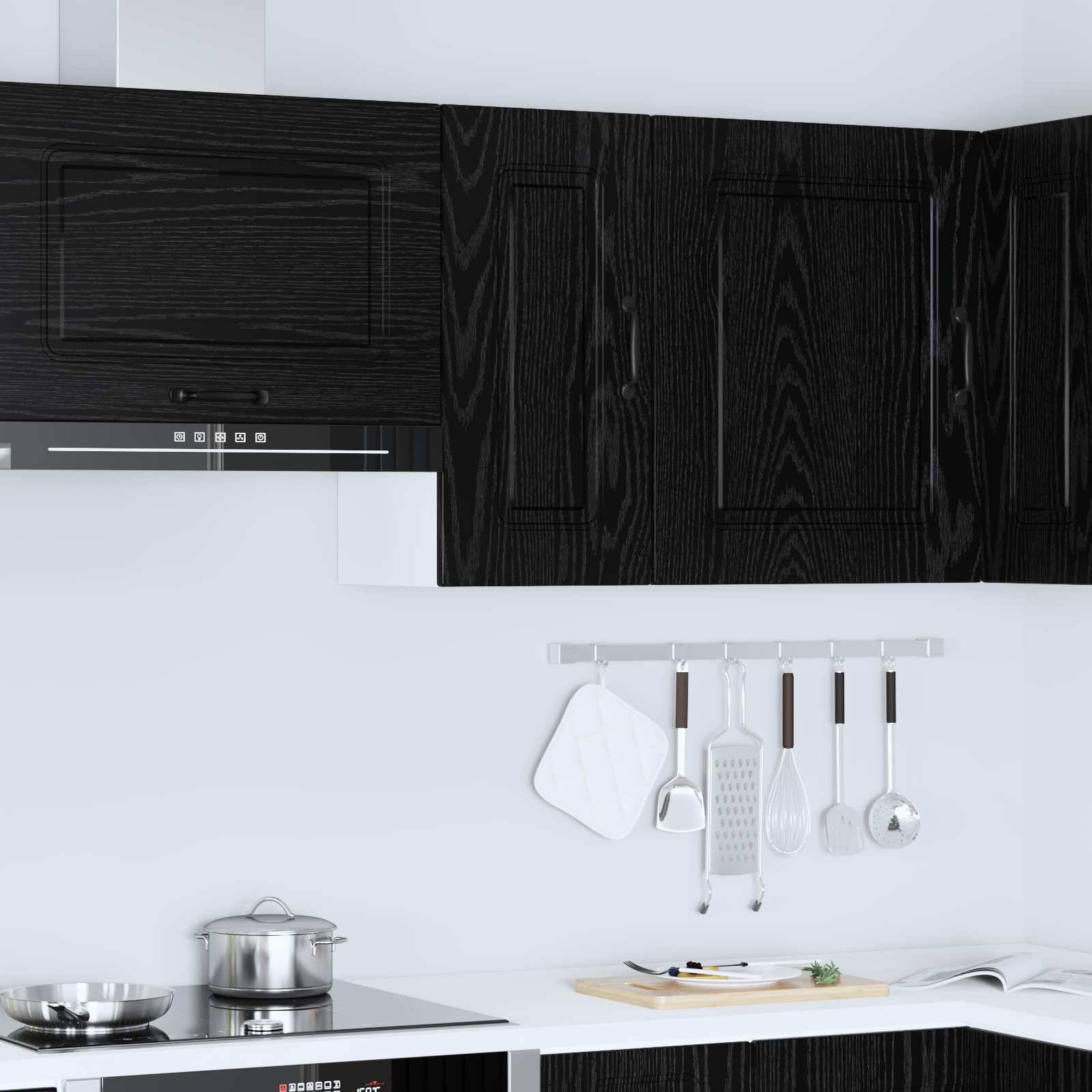 vidaXL Geschirrspülerfront Kalmar Schwarz Eichen-Optik 30 x 31 x 60 cm