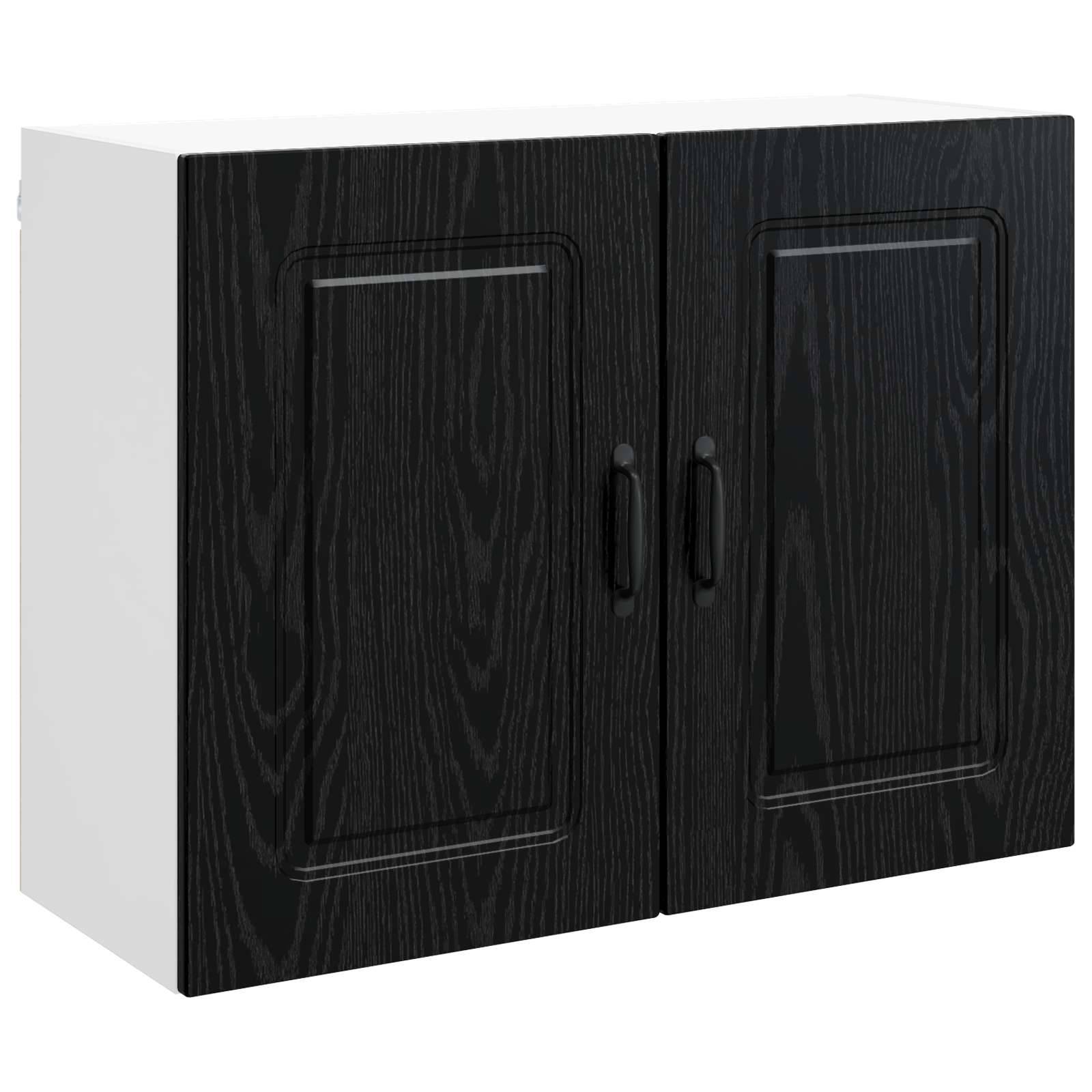 vidaXL Geschirrspülerfront Kalmar Schwarz Eichen-Optik 80 x 31 x 60 cm