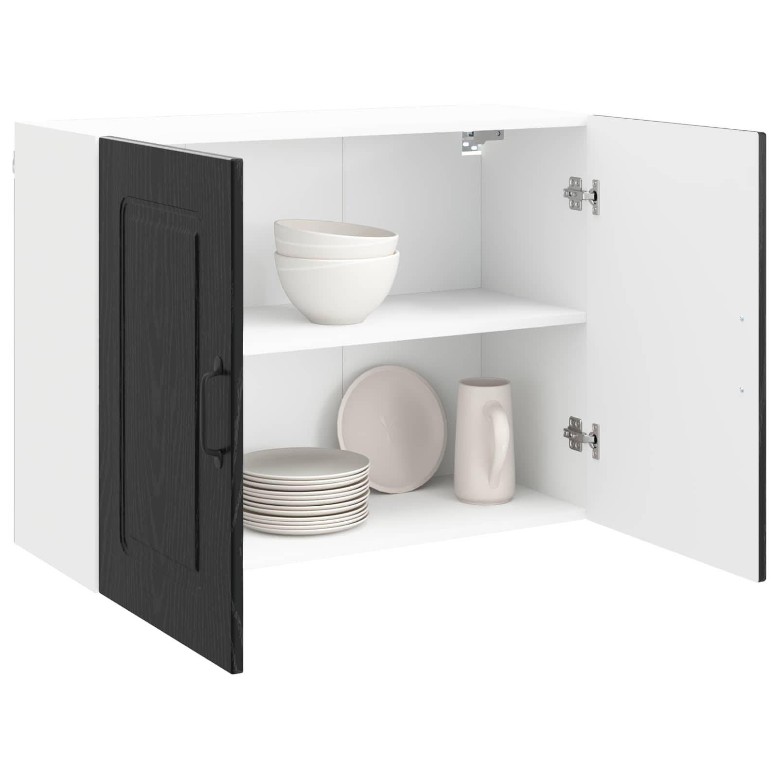 vidaXL Geschirrspülerfront Kalmar Schwarz Eichen-Optik 80 x 31 x 60 cm