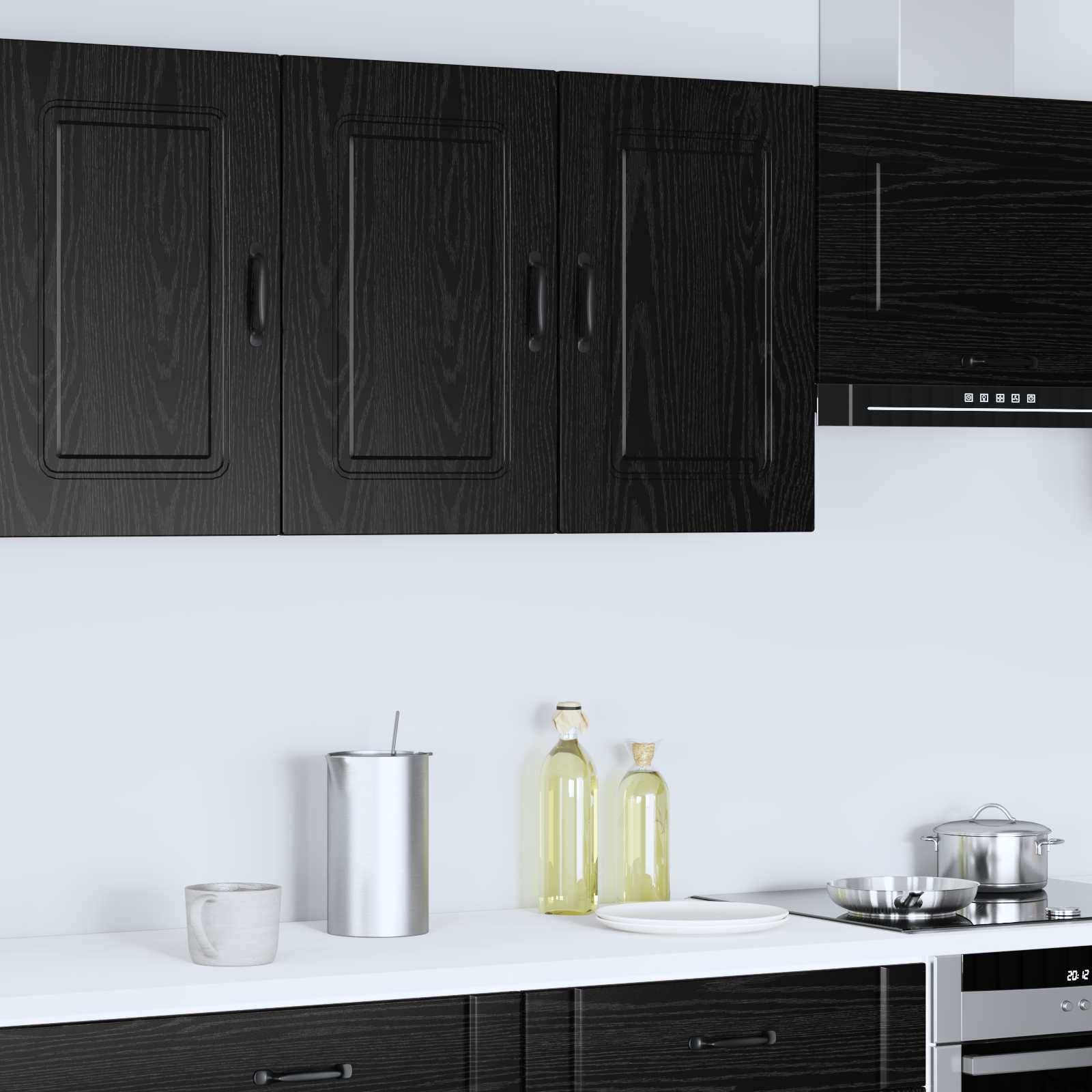vidaXL Geschirrspülerfront Kalmar Schwarz Eichen-Optik 80 x 31 x 60 cm