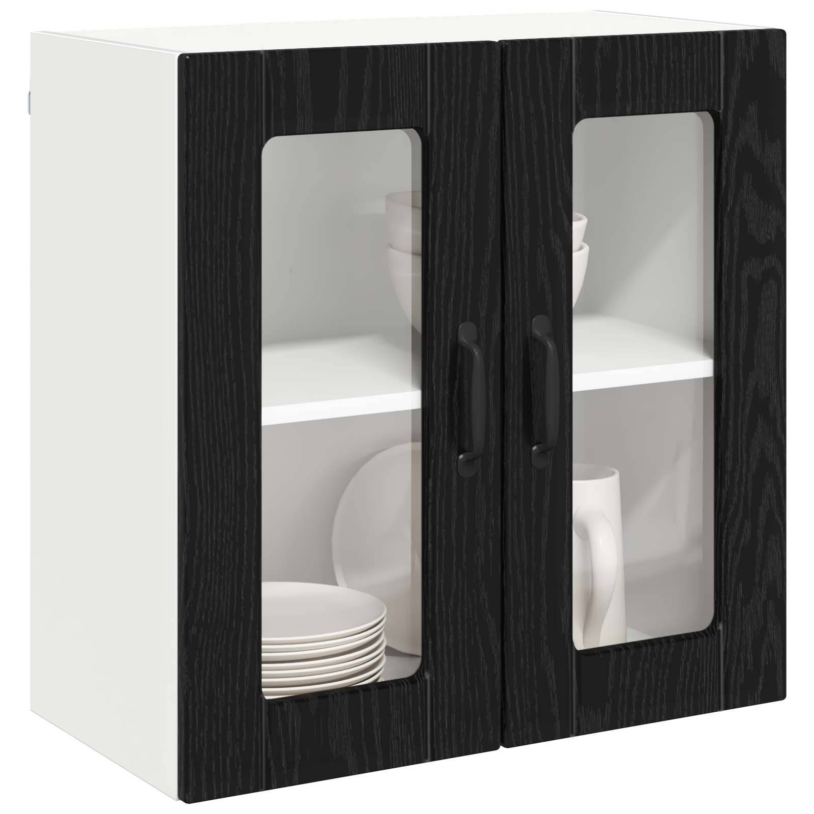 vidaXL Küchenschrank mit Speicher Lucca Schwarze Eiche 60 x 31 x 60 cm