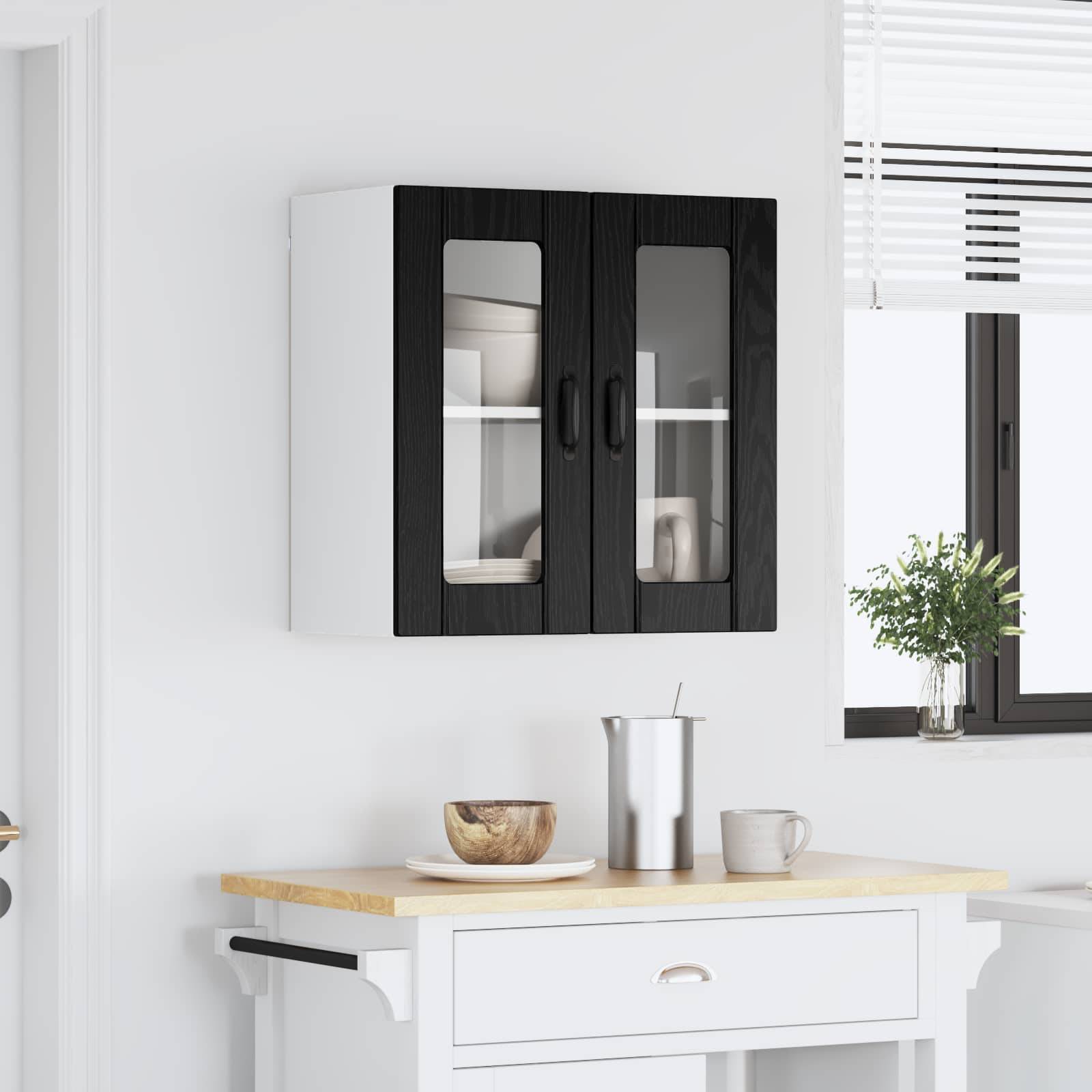 vidaXL Küchenschrank mit Speicher Lucca Schwarze Eiche 60 x 31 x 60 cm