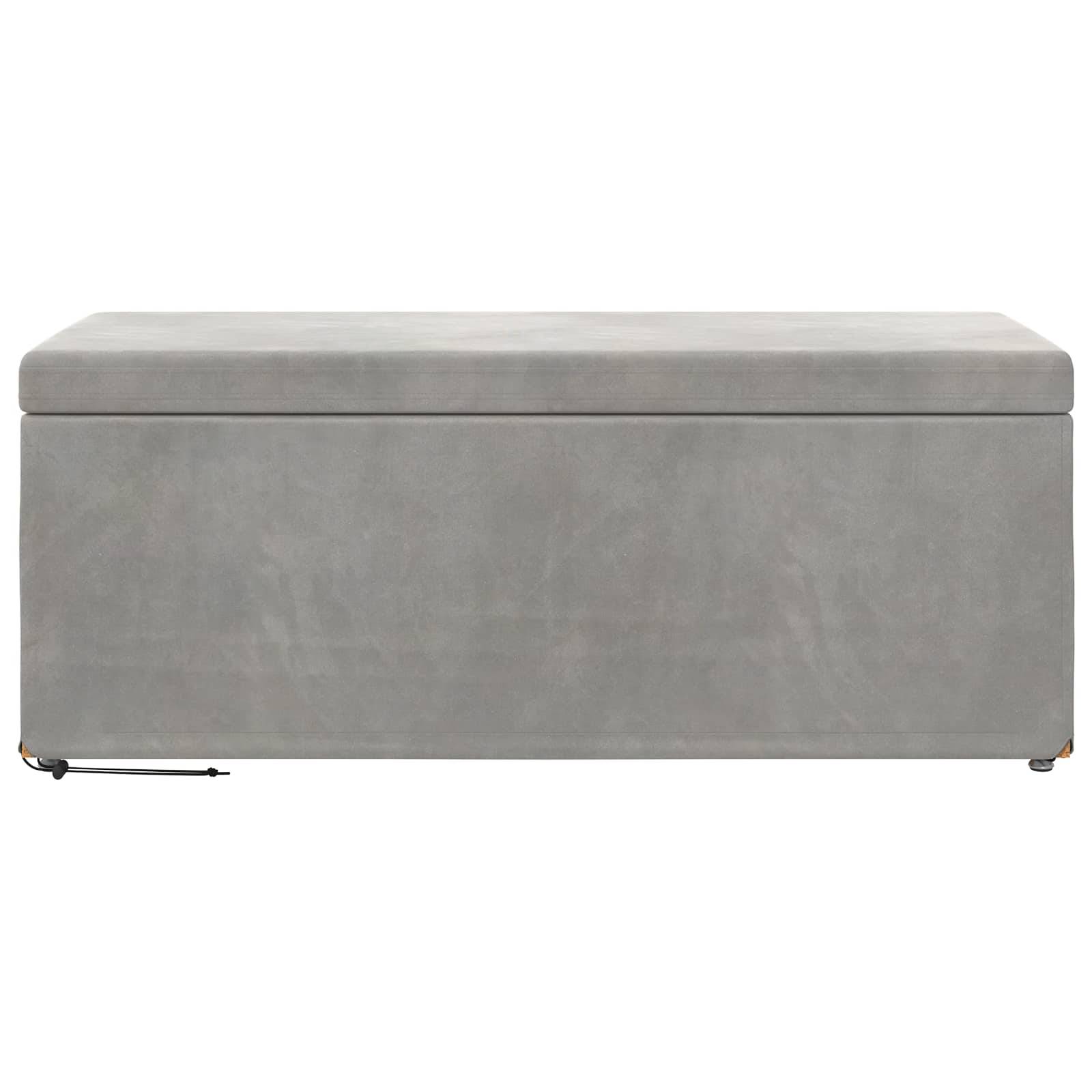 vidaXL Hocker Hellgrau 101 x 41 x 40 cm Samt und Engineering Holz