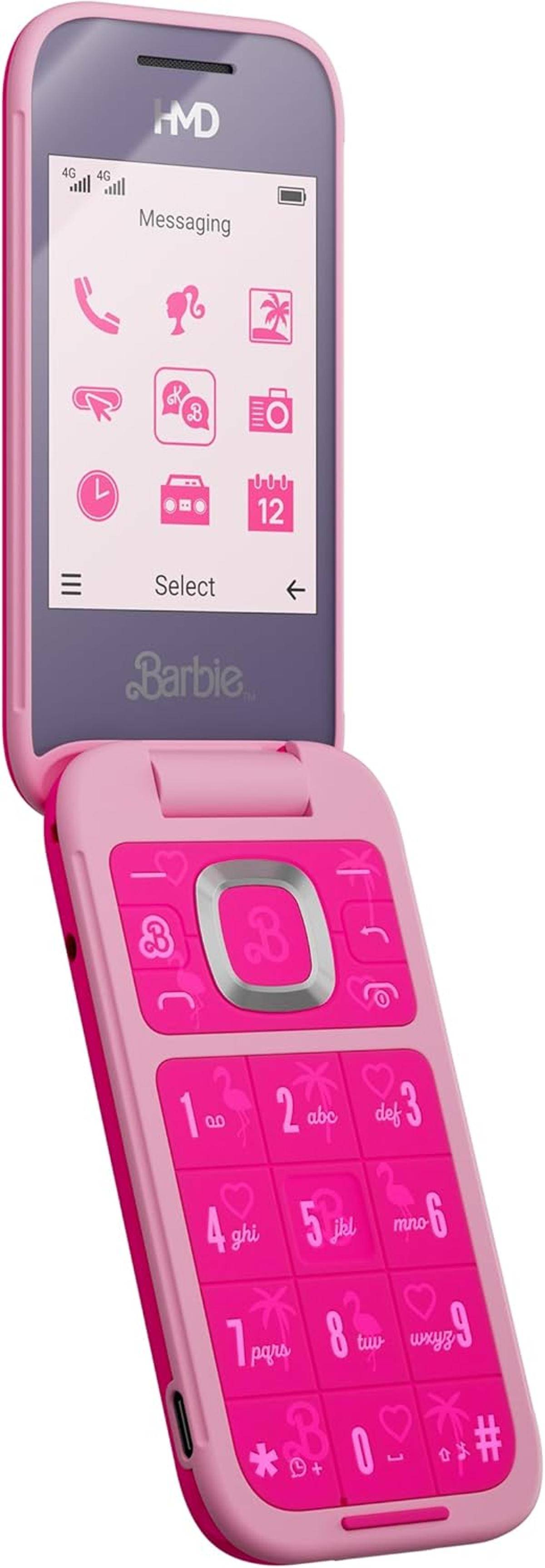 HMD kompatibel m. Barbie Phone Flip Klapphandy 2,8" Display 0,3 MP Kamera Pink