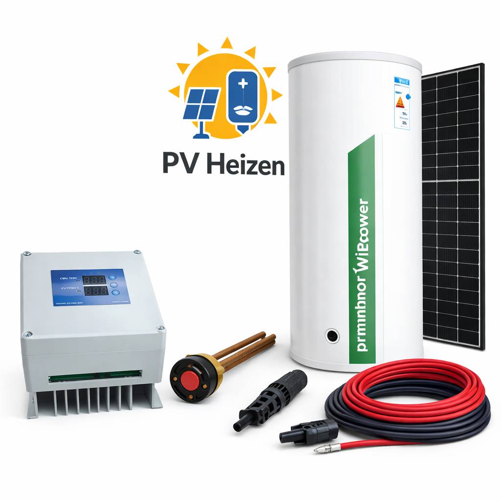MEGA PWM PV-Heizstabregelung mit Edelstahl Wärmepumpenspeicher 200L