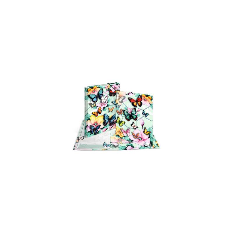 HERMA Eckspannermappe "Schmetterlinge", Karton, DIN A4