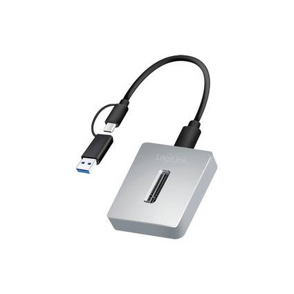 LogiLink USB 3.2 Gen2 Festplatten Docking Station, silber