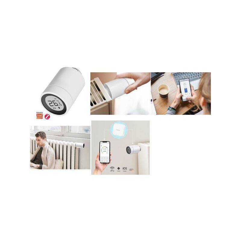 LogiLink Wi-Fi Smart Zigbee Thermostat-Heizkörperventil,weiß
