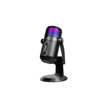 LogiLink USB Mikrofon mit RGB-Licht, Cardioid, schwarz